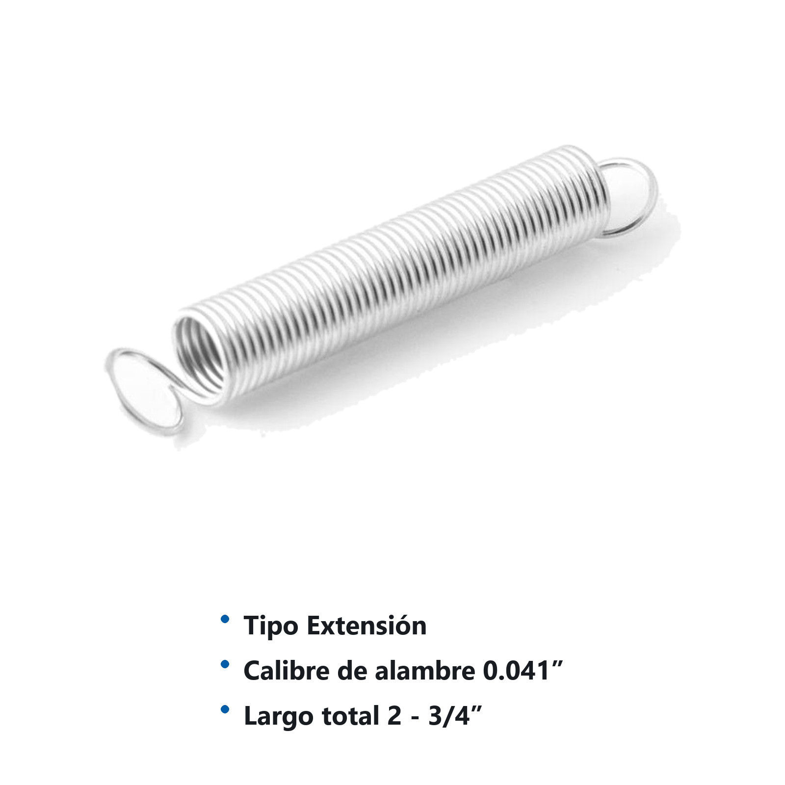 RESORTE D/EXTENSION WESTON .041X.406X2X2.75 - Imagen 2