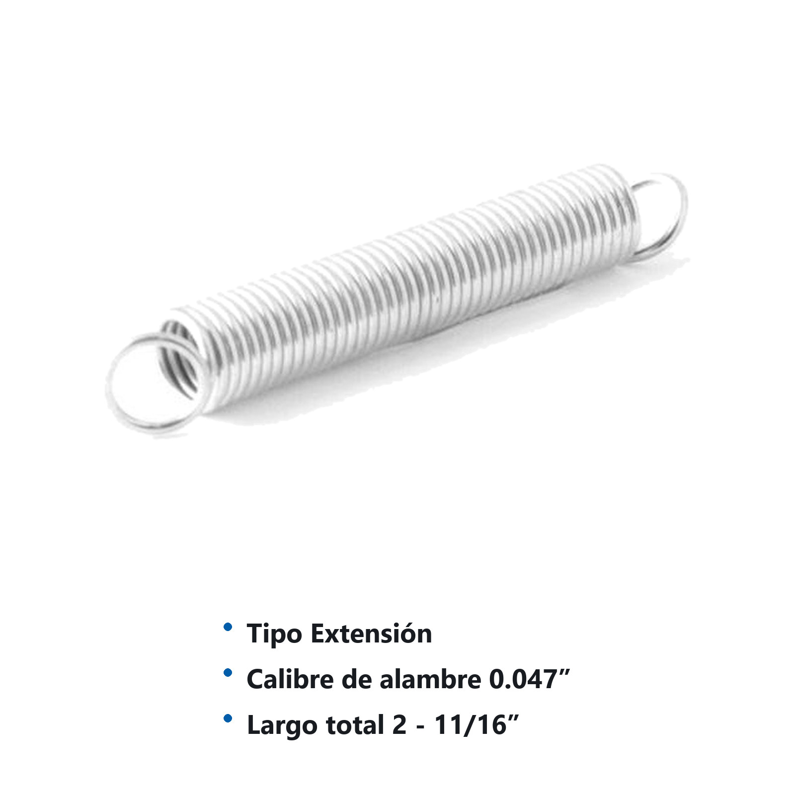 RESORTE D/EXTENSION WESTON .047X.375X2X2.687 - Imagen 2