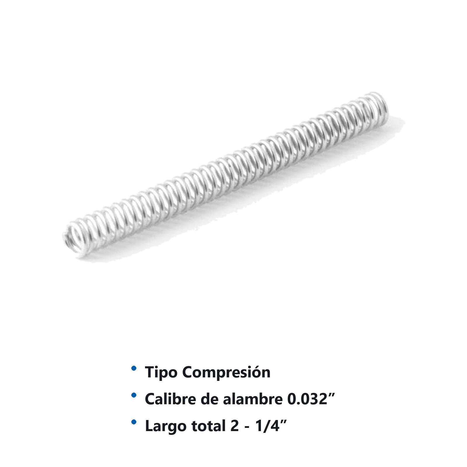 RESORTE D/COMPRESION WESTON .032X.203X2.25 - Imagen 2