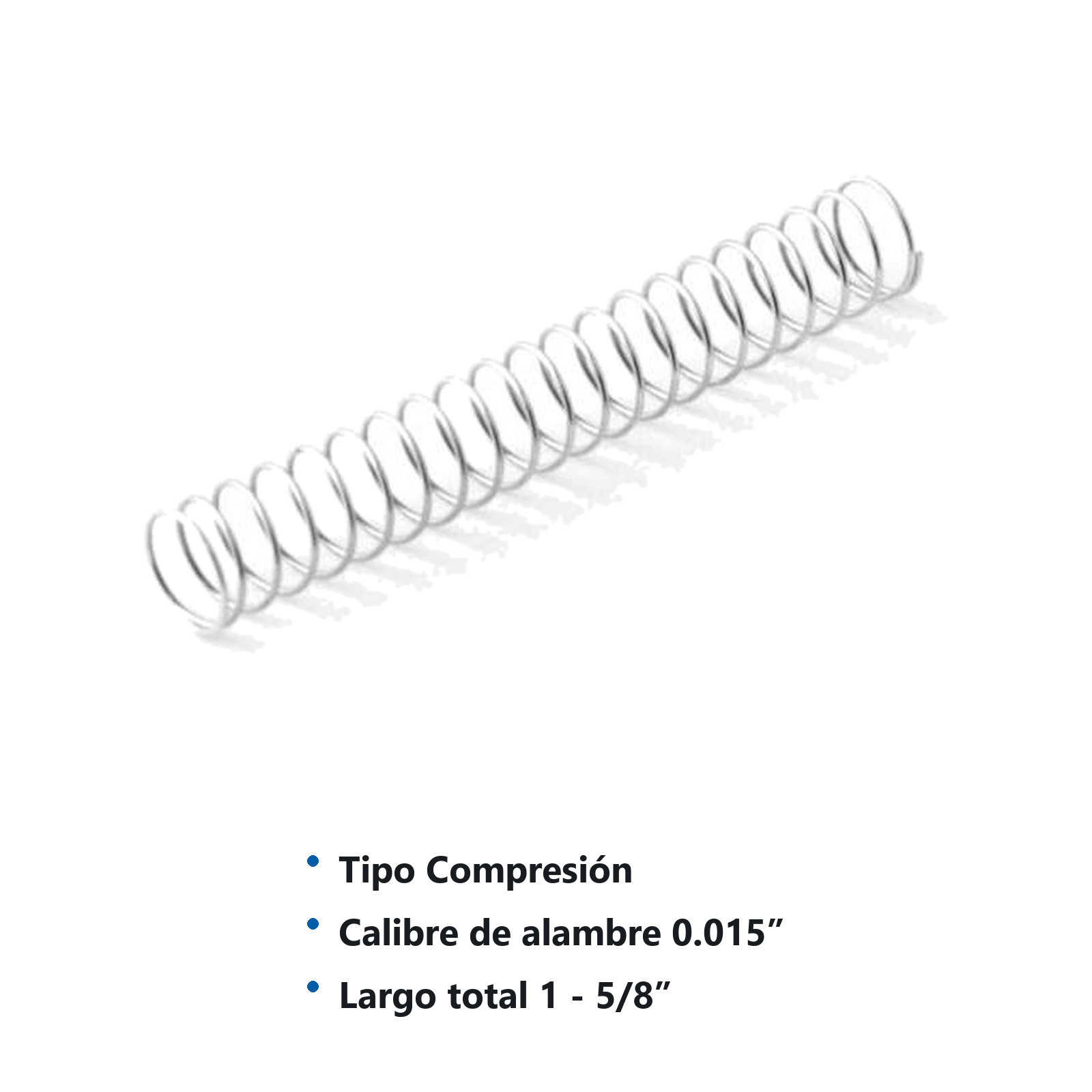 RESORTE D/COMPRESION WESTON .015X.218X1.625 - Imagen 2