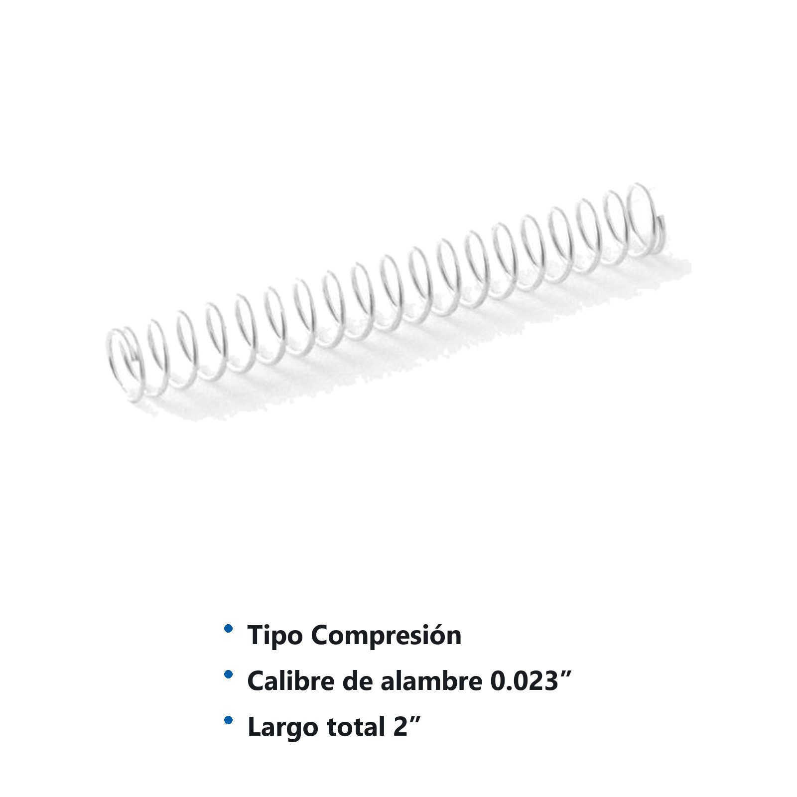 RESORTE D/COMPRESION WESTON .023X.250X2 - Imagen 2