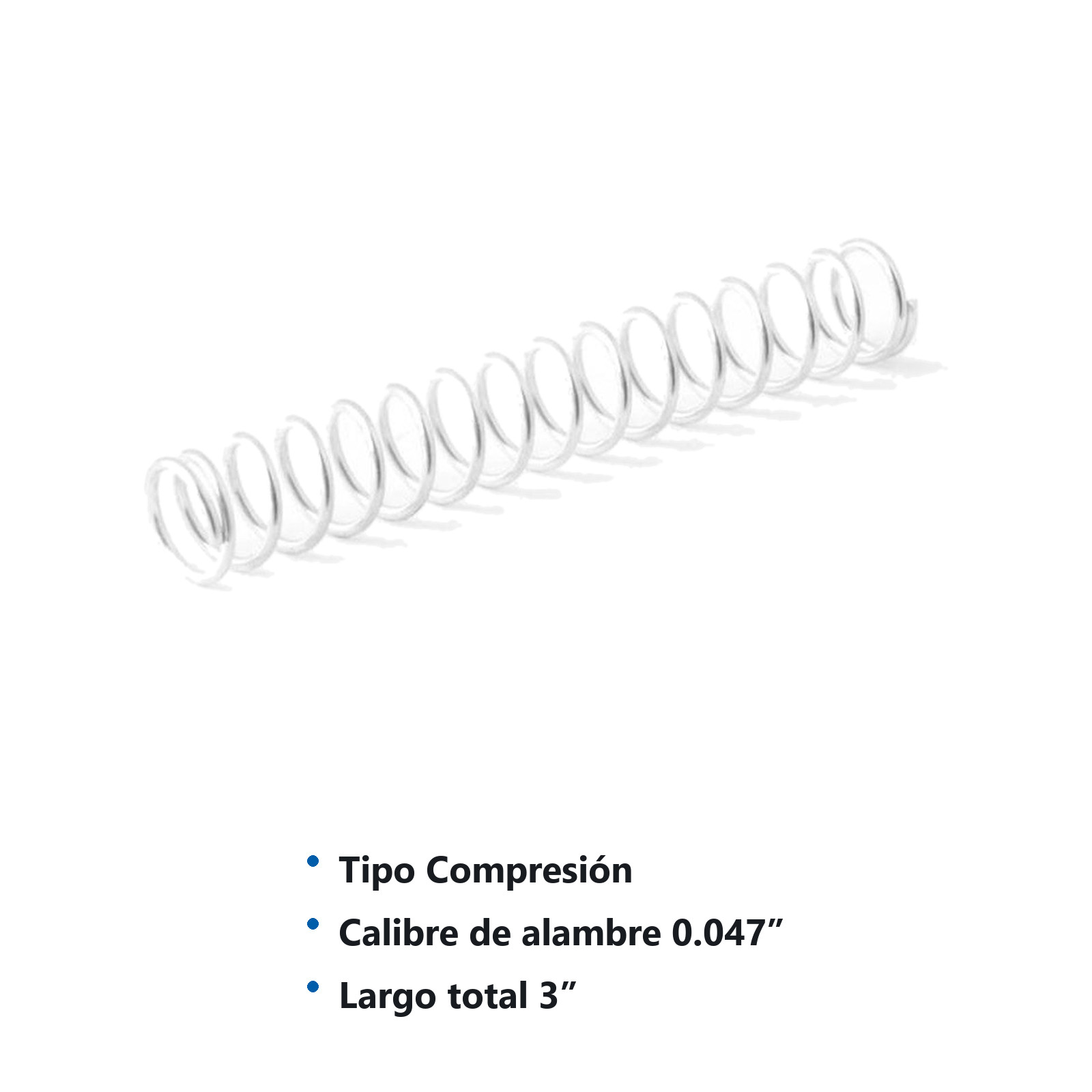 RESORTE D/COMPRESION WESTON .047X.437X3 - Imagen 2