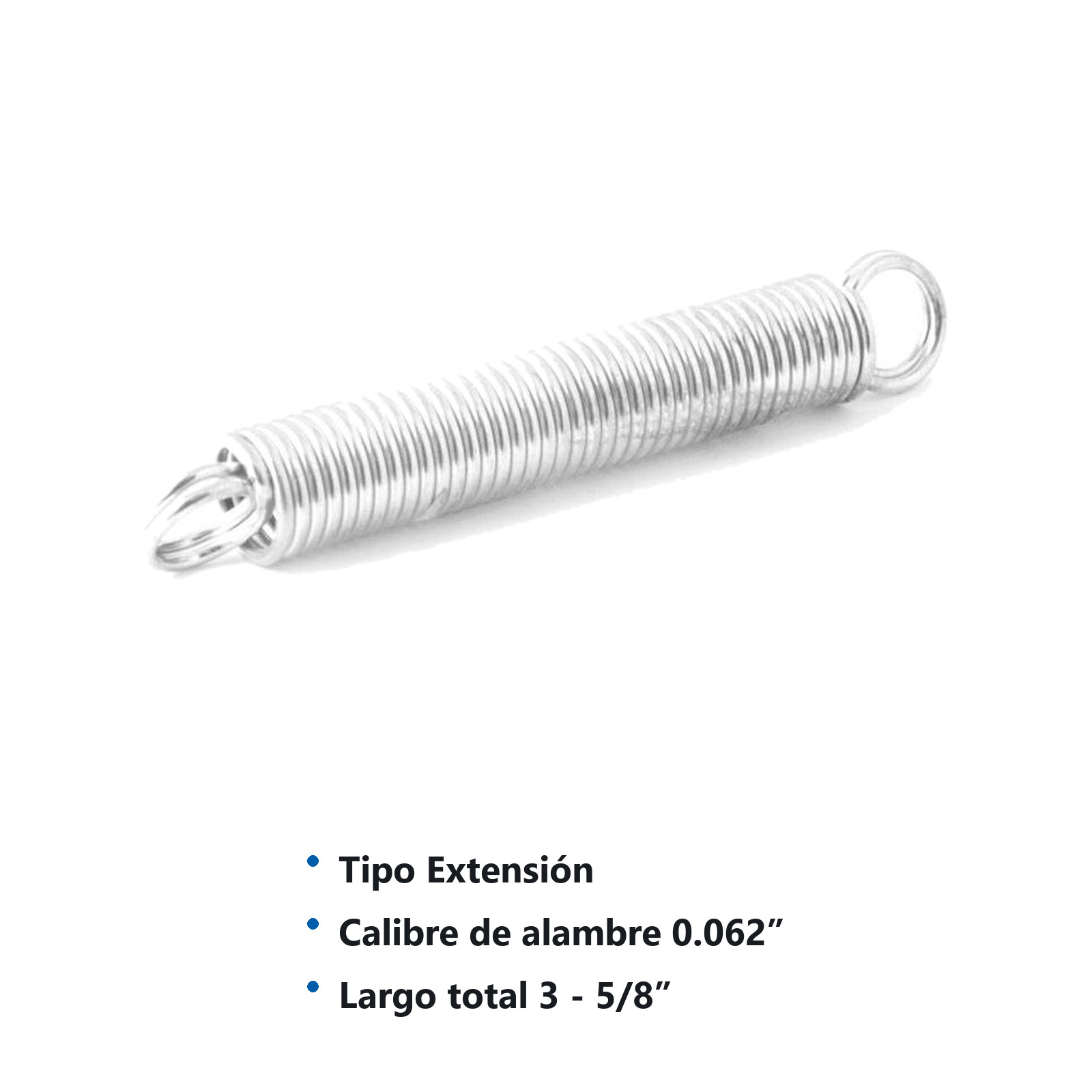 RESORTE D/EXTENSION WESTON .062X.500X2.562X3.625 - Imagen 2