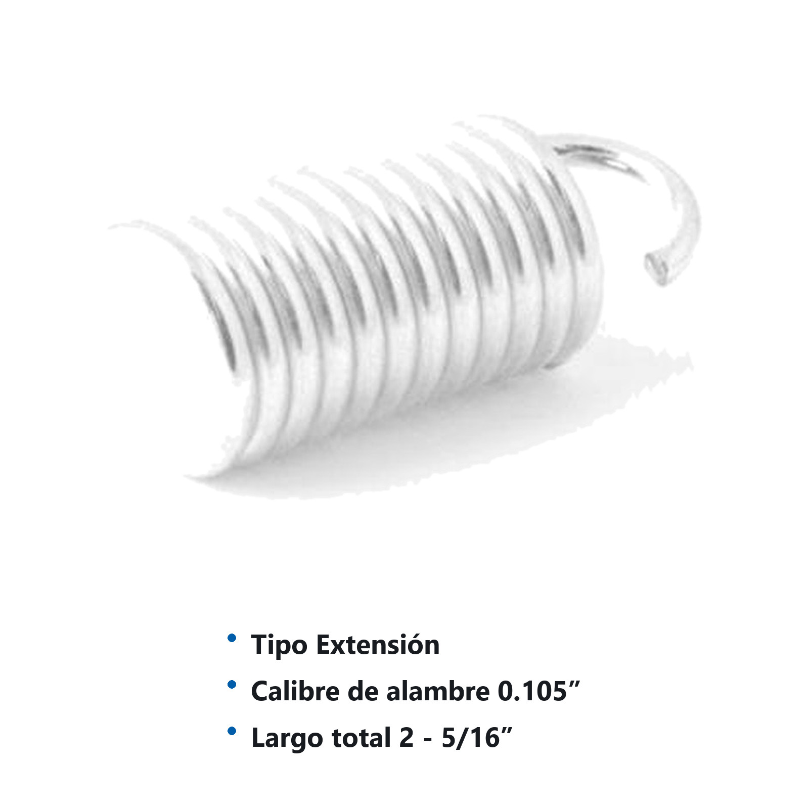 RESORTE D/EXTENSION WESTON .105X.750X1.250X2.312 - Imagen 2