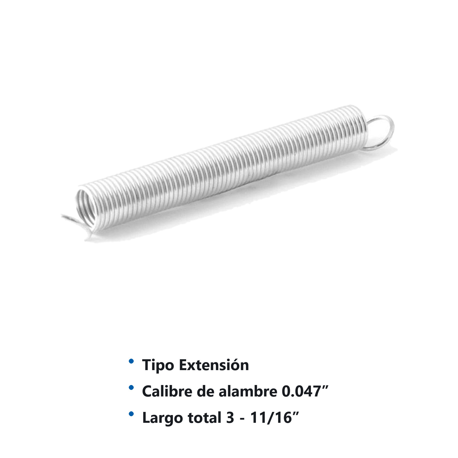 RESORTE D/EXTENSION WESTON .047X.437X3X3.687 - Imagen 2