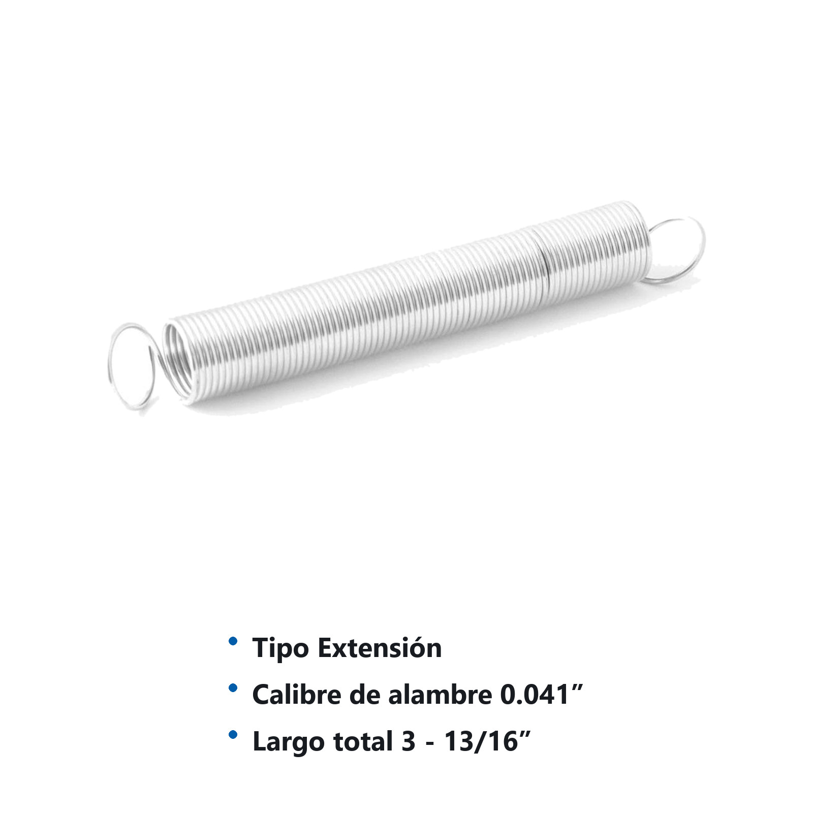 RESORTE D/EXTENSION WESTON .041X.500X3X3.812 - Imagen 2