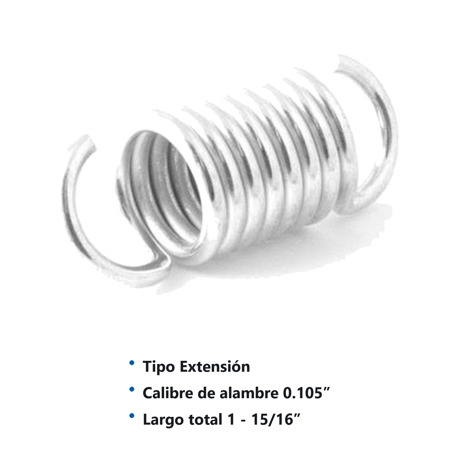 RESORTE D/EXTENSION WESTON .105X.750X.812X1.937 - Imagen 2