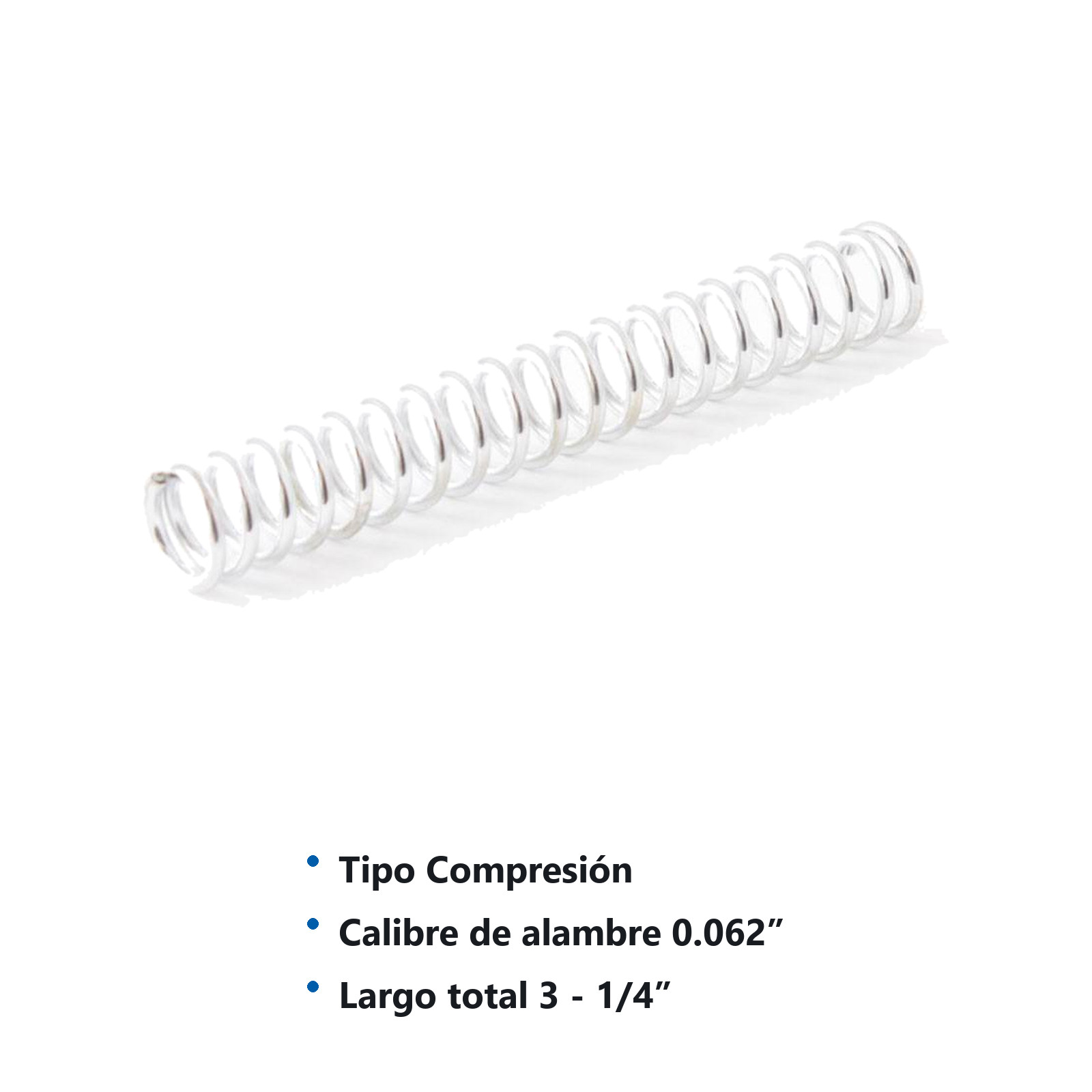 RESORTE D/COMPRESION WESTON .062X.437X3.25 - Imagen 2