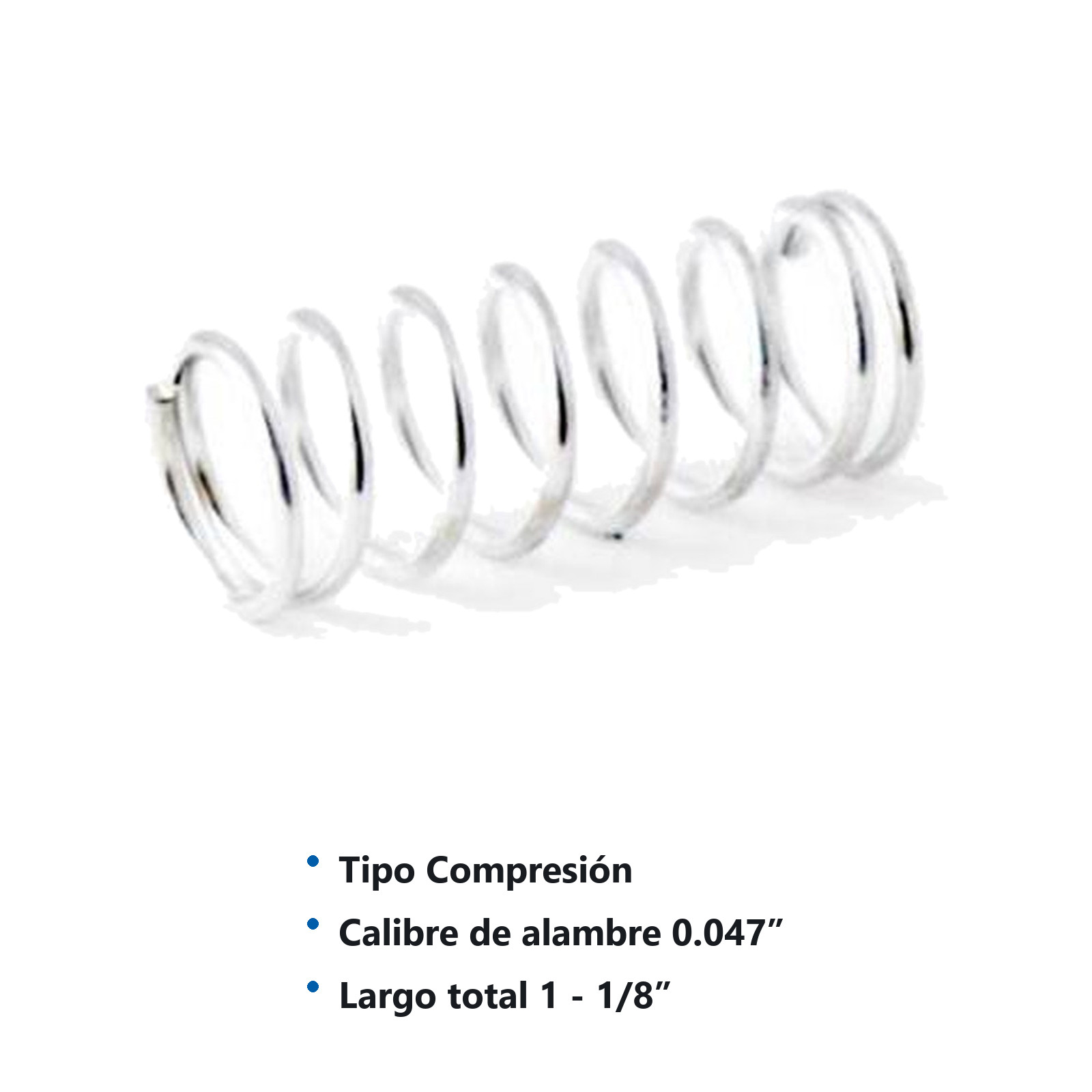 RESORTE D/COMPRESION WESTON .047X.468X1.125 - Imagen 2