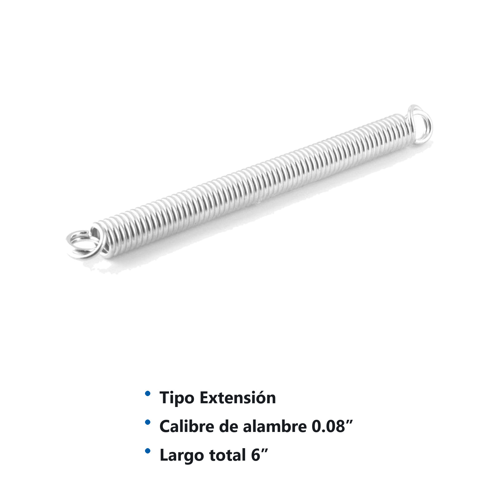 RESORTE D/EXTENSION WESTON .08X.500X5X6 - Imagen 2