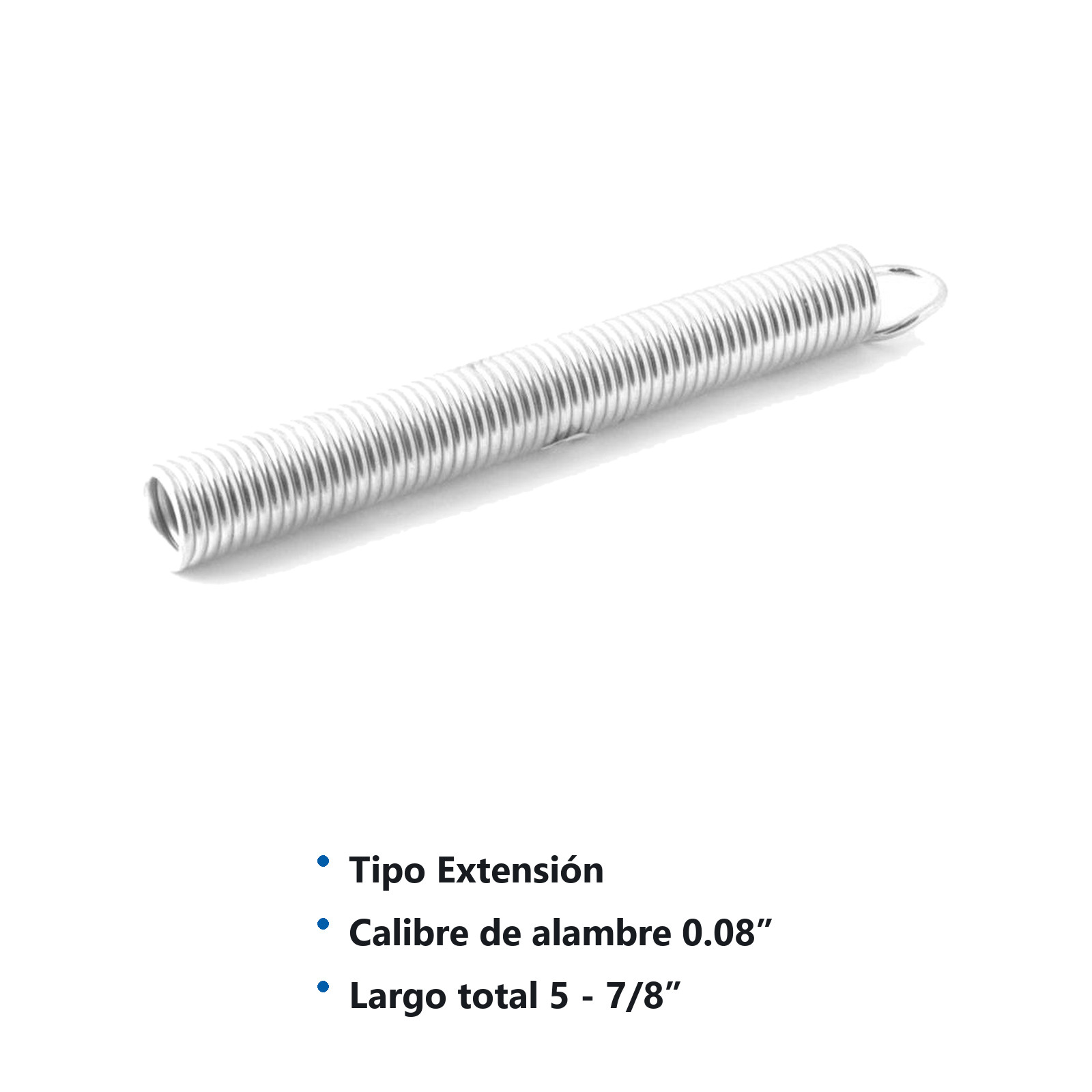 RESORTE D/EXTENSION WESTON .08X.625X4.75X5.875 - Imagen 2