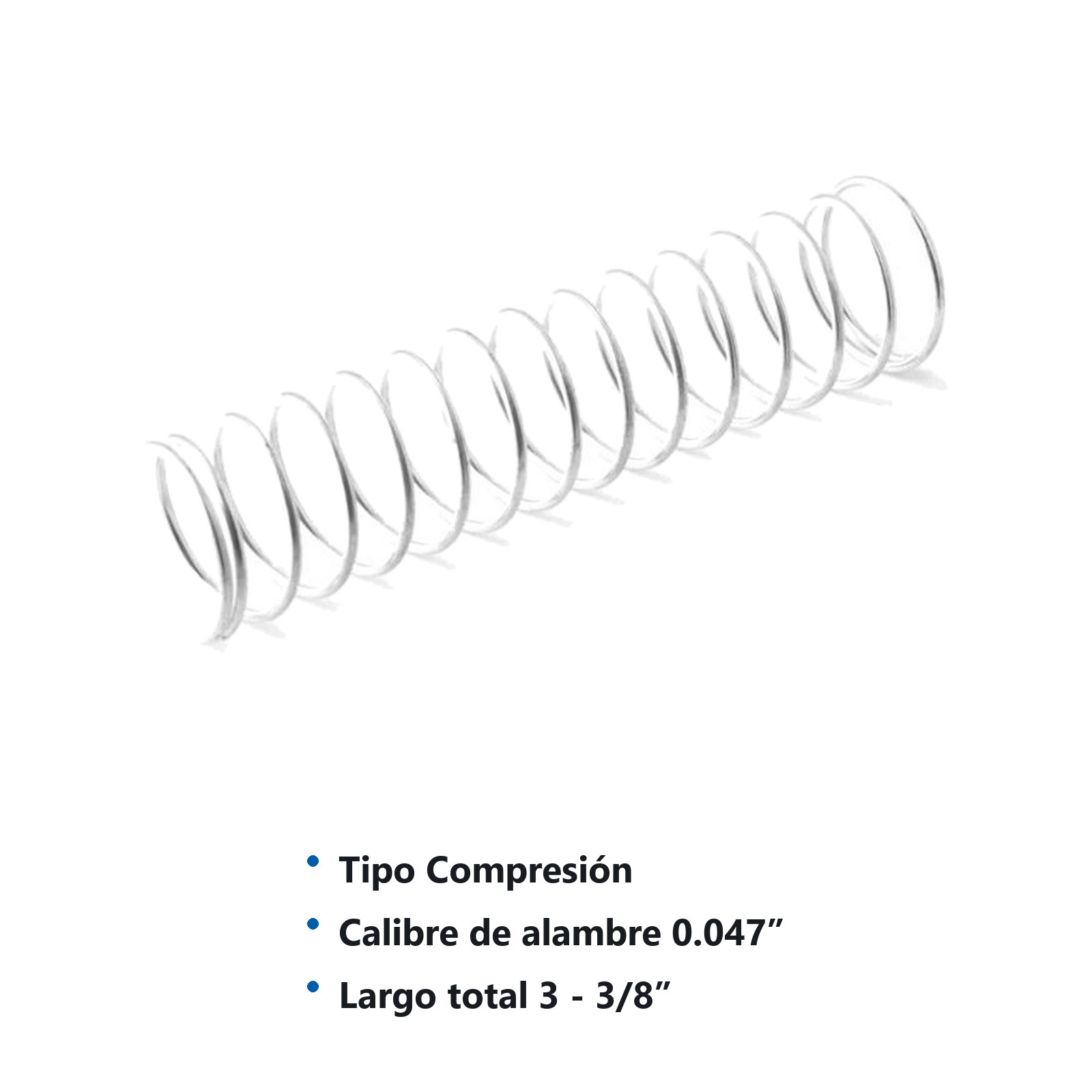 RESORTE D/COMPRESION WESTON .047X.750X3.375 - Imagen 2