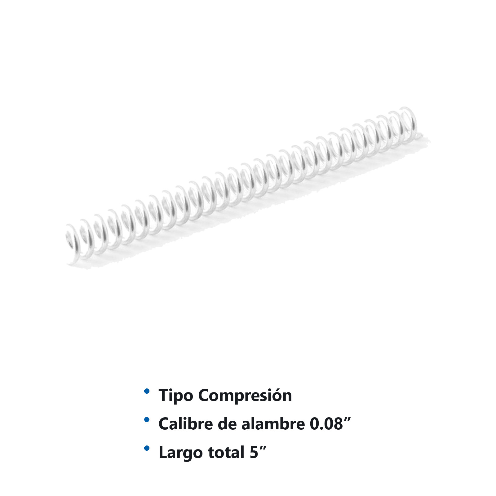 RESORTE D/COMPRESION WESTON .08X.437X5 - Imagen 2