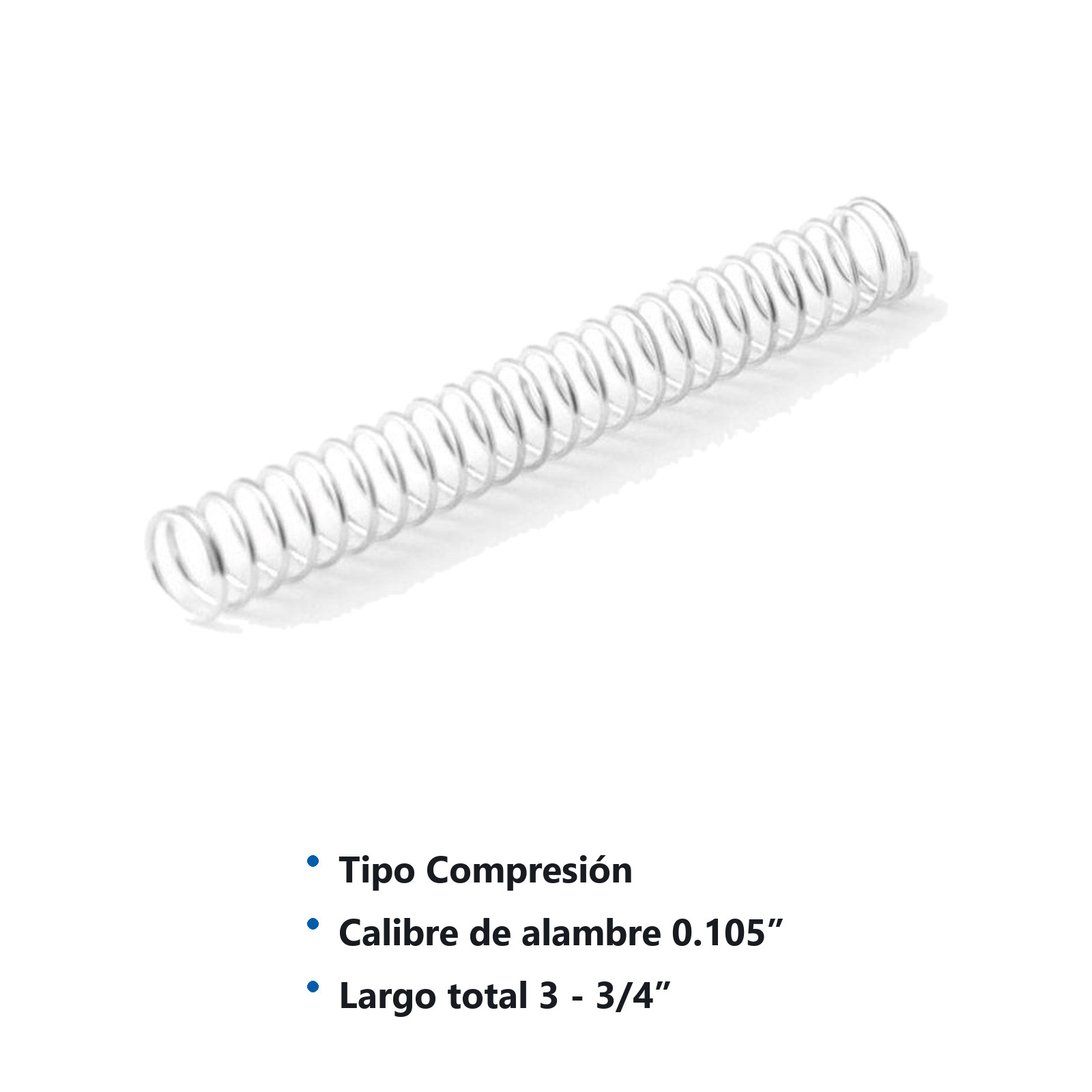 RESORTE D/COMPRESION WESTON .105X.968X3.75 - Imagen 2