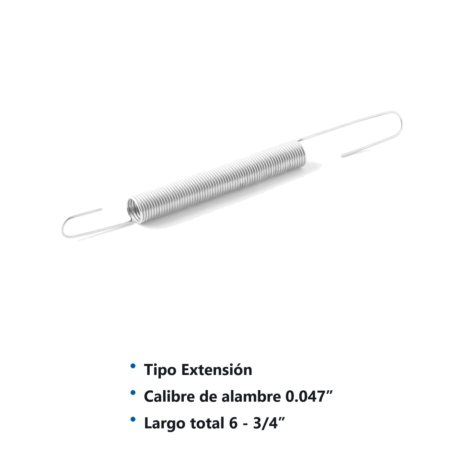 RESORTE D/EXTENSION WESTON .047X.468X3.312X6.75 - Imagen 2