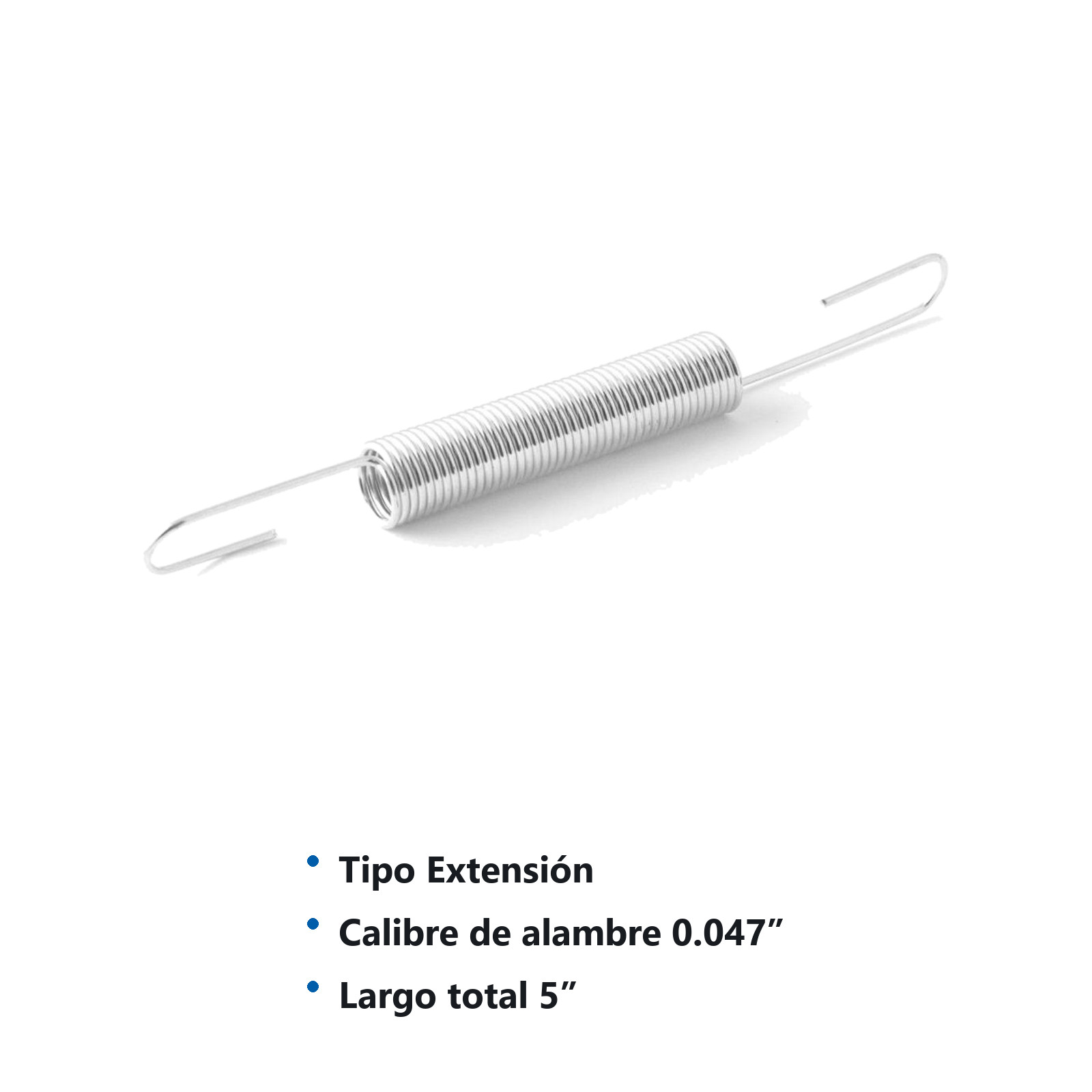 RESORTE D/EXTENSION WESTON .047X.437X2.125X5 - Imagen 2
