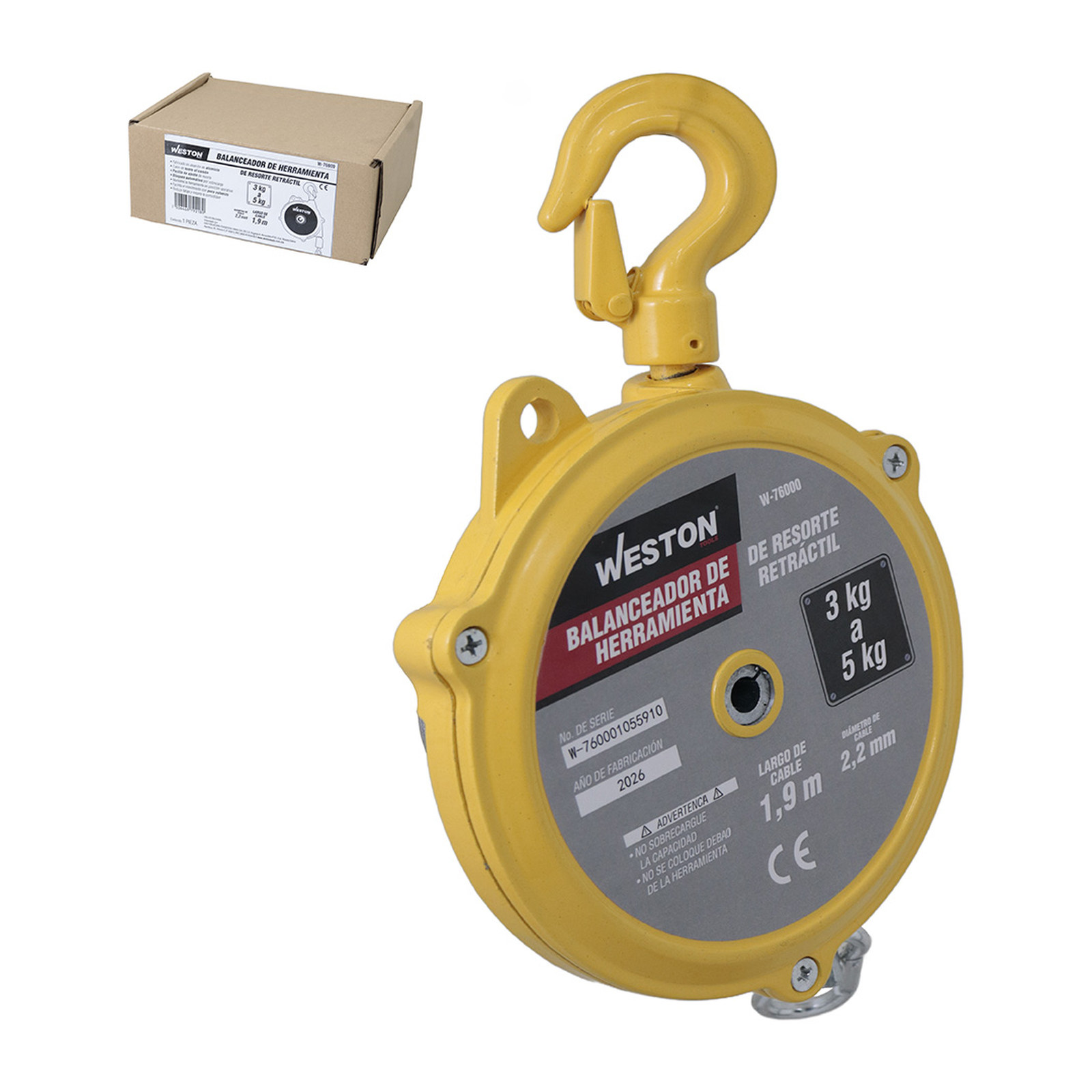 BALANCEADOR D/HERRAMIENTA D/RESORTE RETRACTIL 3 A 5KG