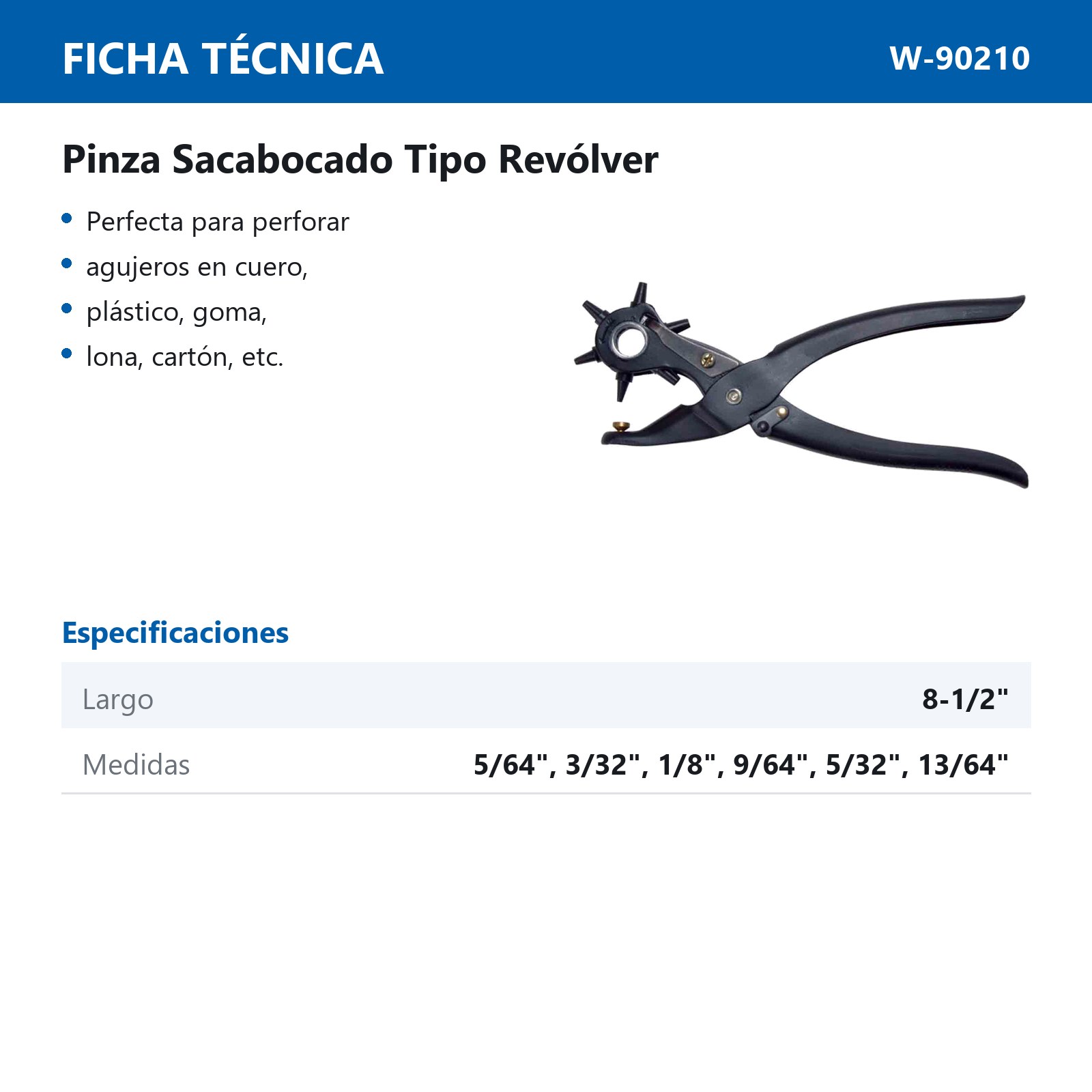 PINZA SACABOCADO TIPO REVOLVER - Imagen 2
