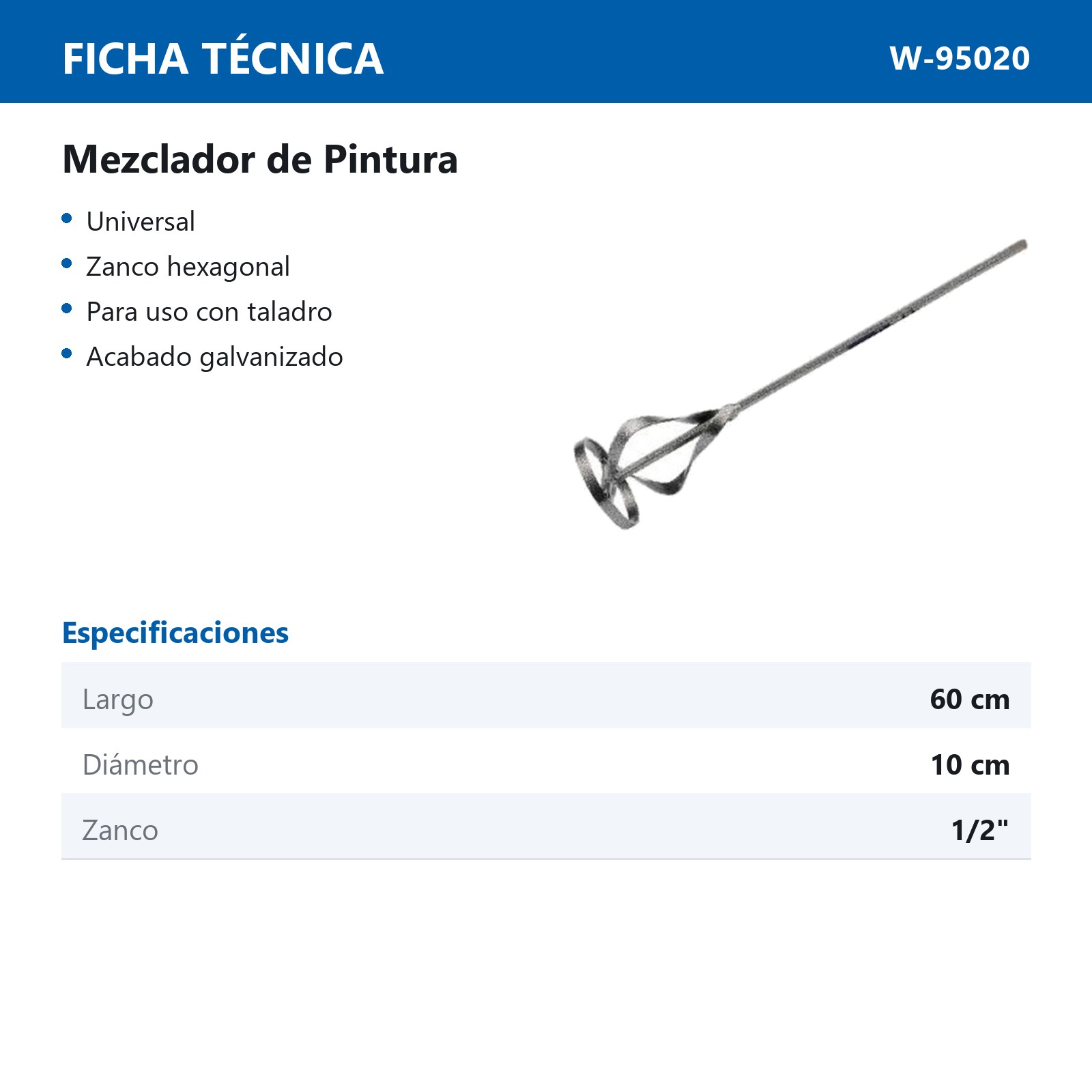 MEZCLADOR D/PINTURA UNIVERSAL 4X23.5" - Imagen 2