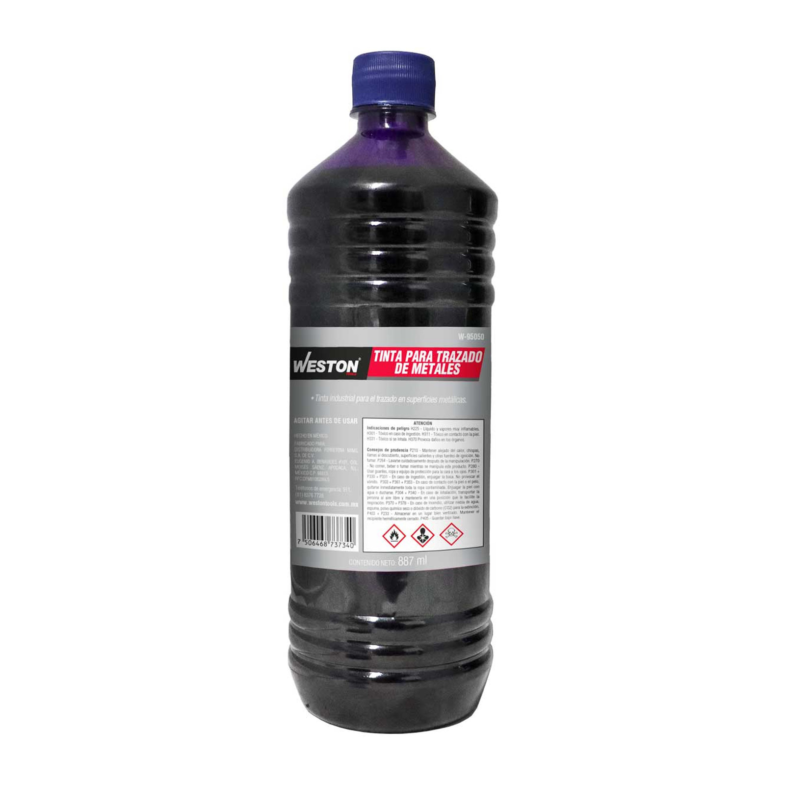 Tinta Azul para Trazado de Metales 887 ml Weston