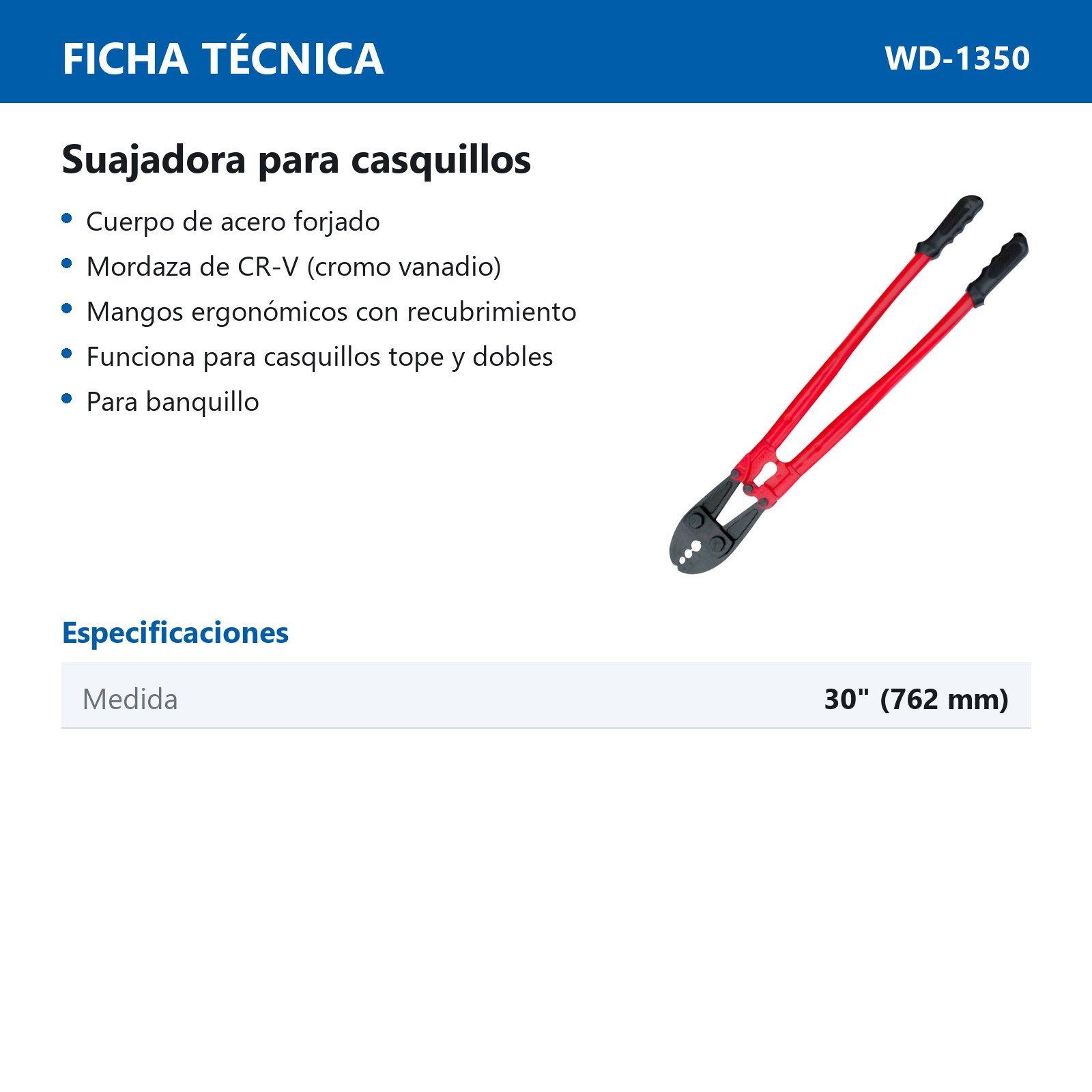 SUAJADORA PARA CASQUILLO SIN CORTADOR, MULTI TAMAÑO, 30" - Imagen 2