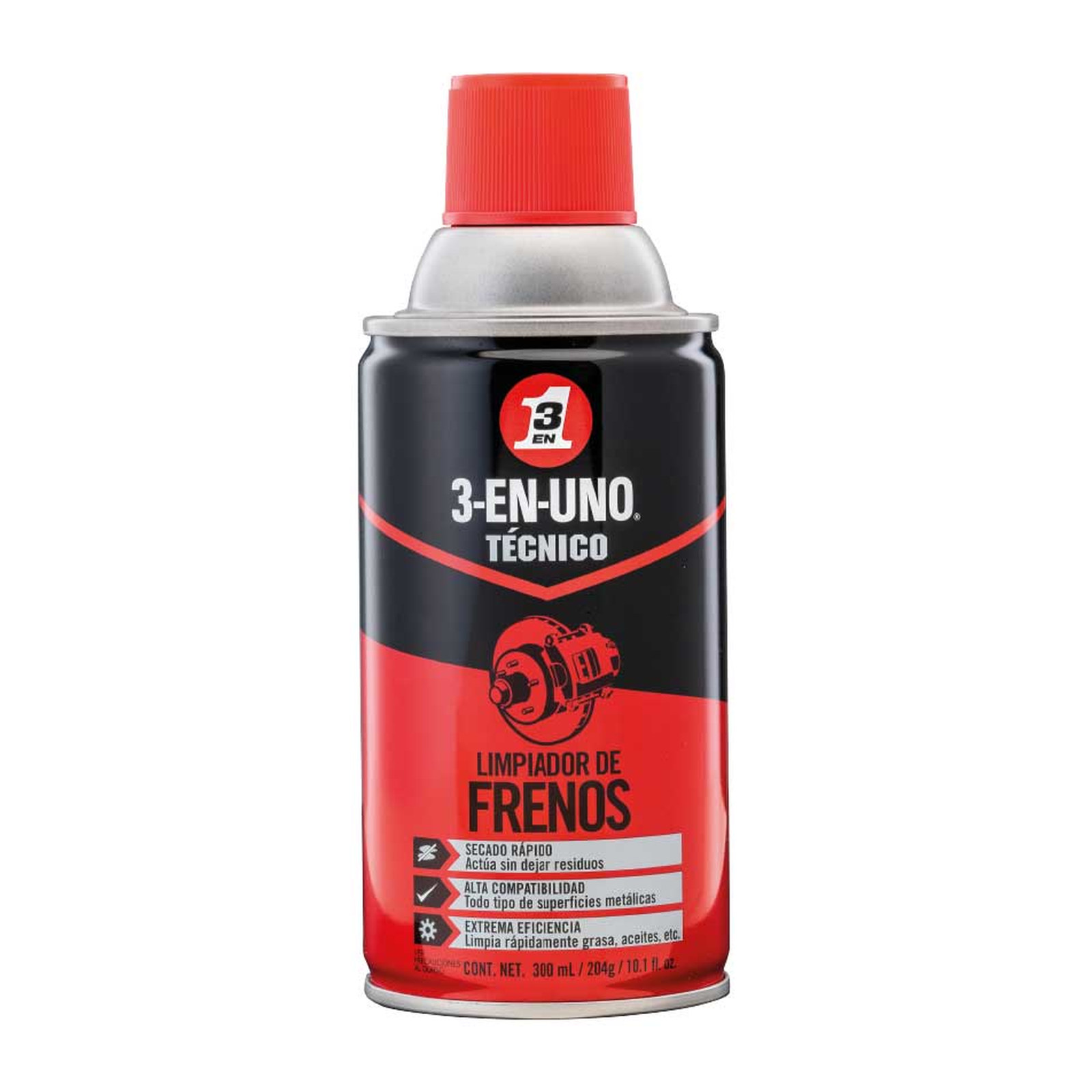 3-EN-UNO Técnico Limpiador de Frenos 300 ml