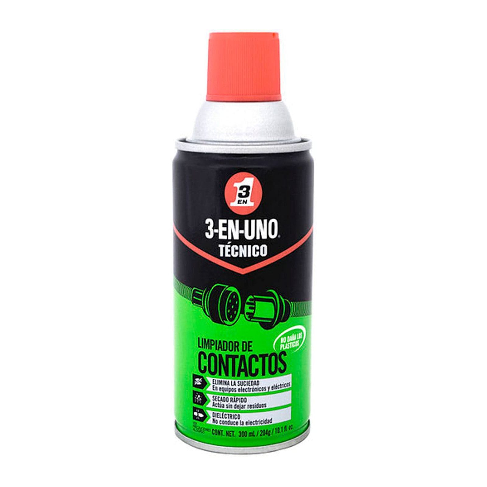 3-EN-UNO Técnico Limpiador de Contactos 300 ml