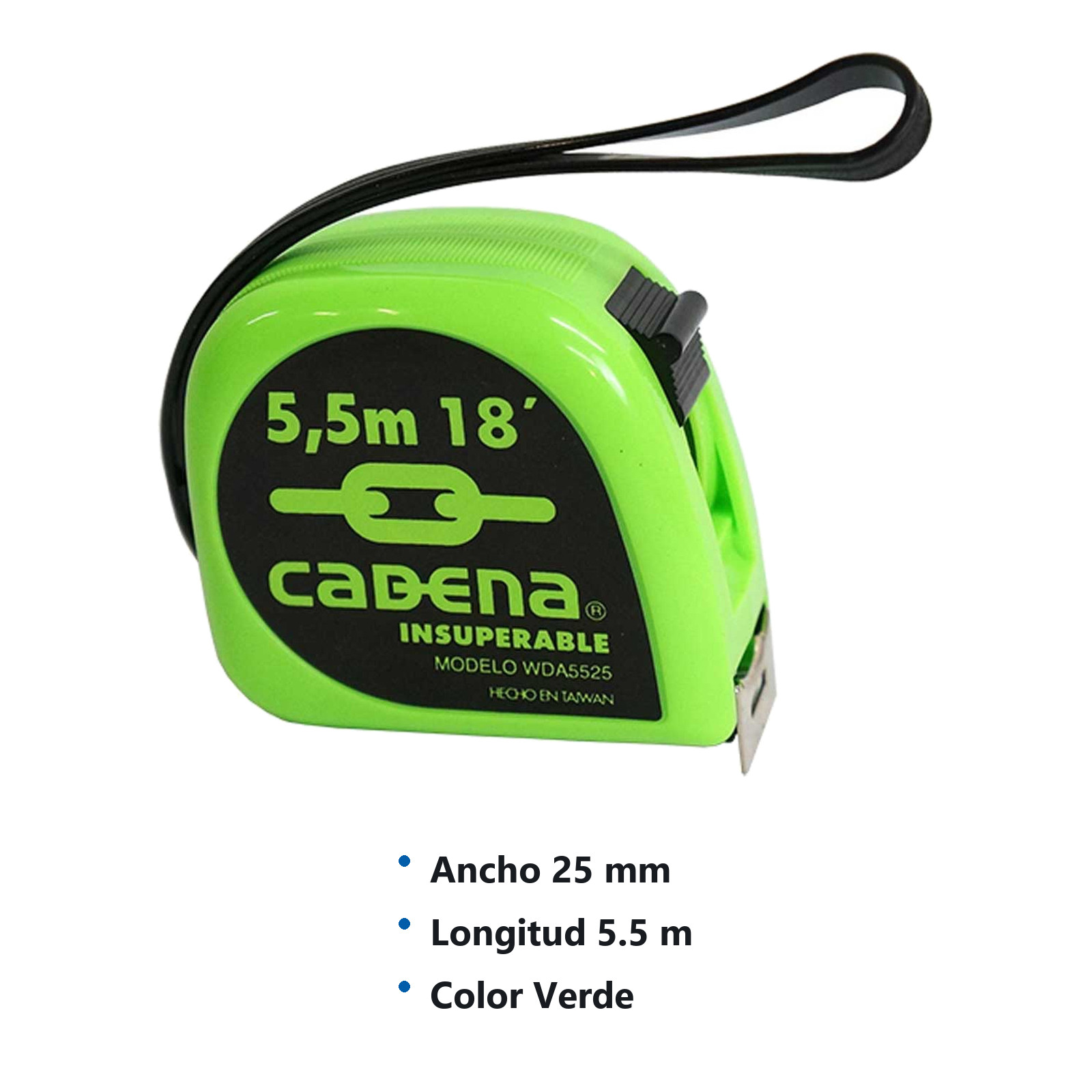 FLEXOMETRO CADENA 5.5 MTS NEON - Imagen 2