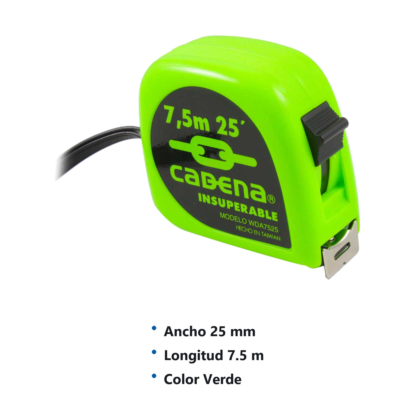 FLEXOMETRO CADENA 7.5 MTS NEON - Imagen 2