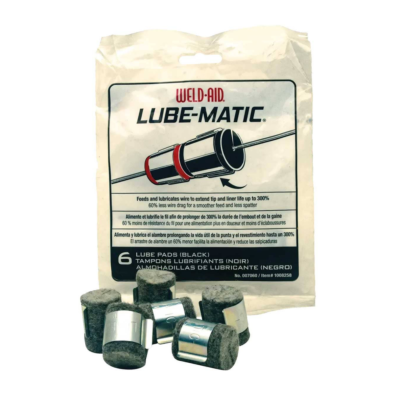 Almohadillas para Lubricación Lube-Matic para Micro Alambre WELD-AID (Bolsa con 6 piezas)