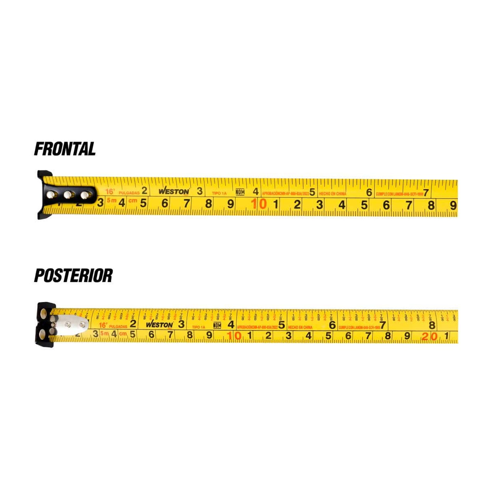 FLEXOMETRO 5M X 19MM ROJO ANTI IMPACTO - Imagen 3