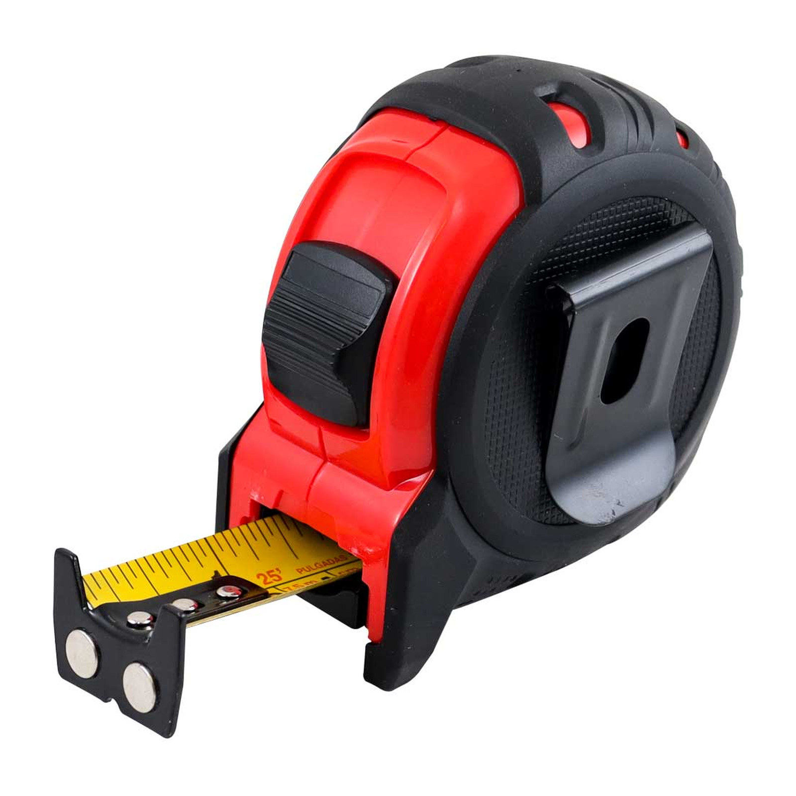 FLEXOMETRO 7.5M X 25MM ROJO ANTI IMPACTO - Imagen 2