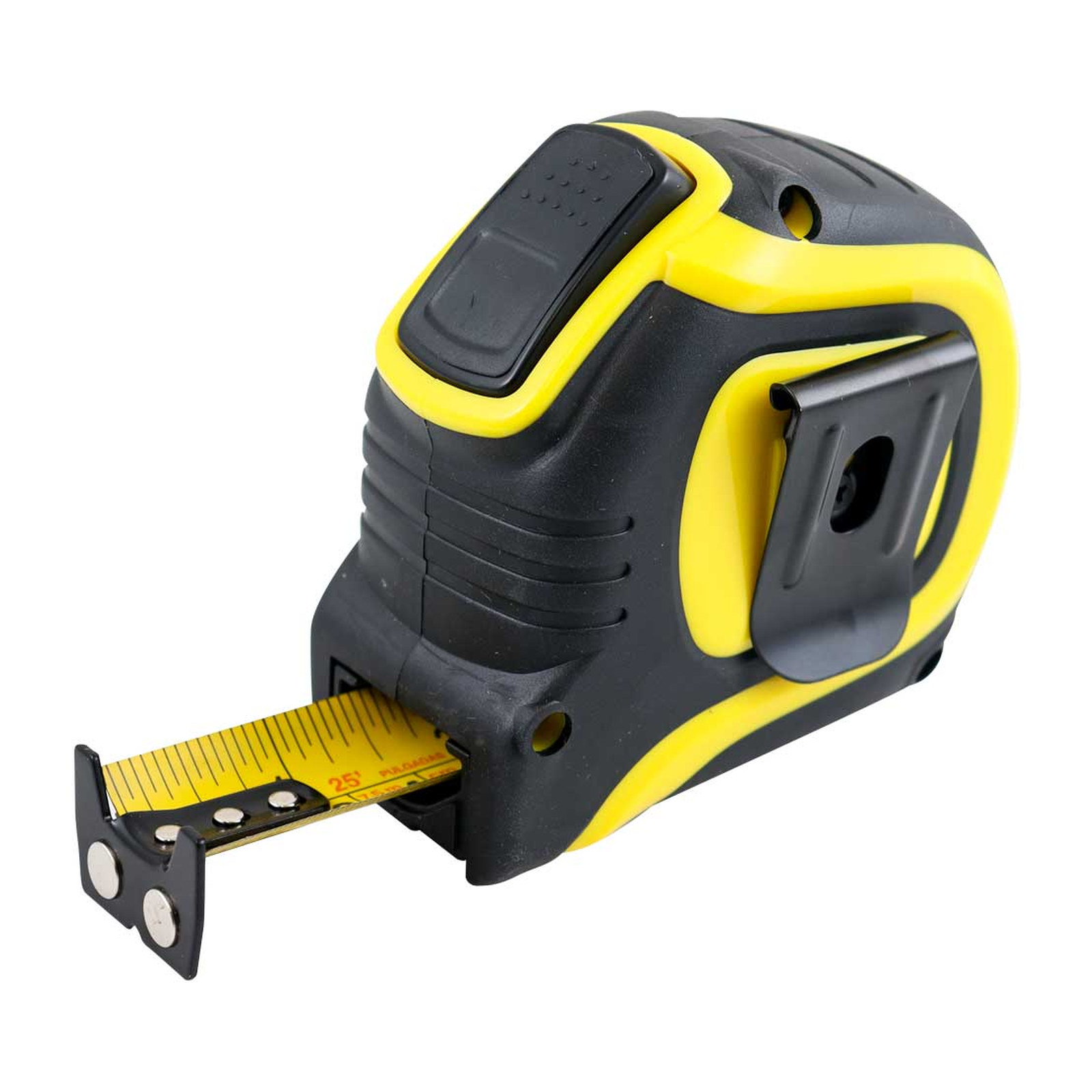 FLEXOMETRO 7.5M X 27MM AMARILLO CINTA ANCHA - Imagen 2