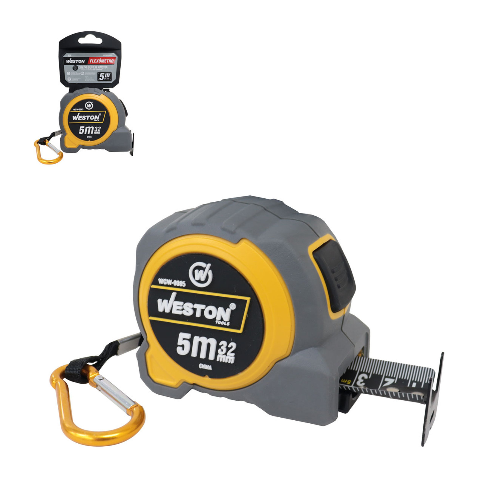 Flexómetro 5 m x 32 mm Cinta Super Ancha Weston
