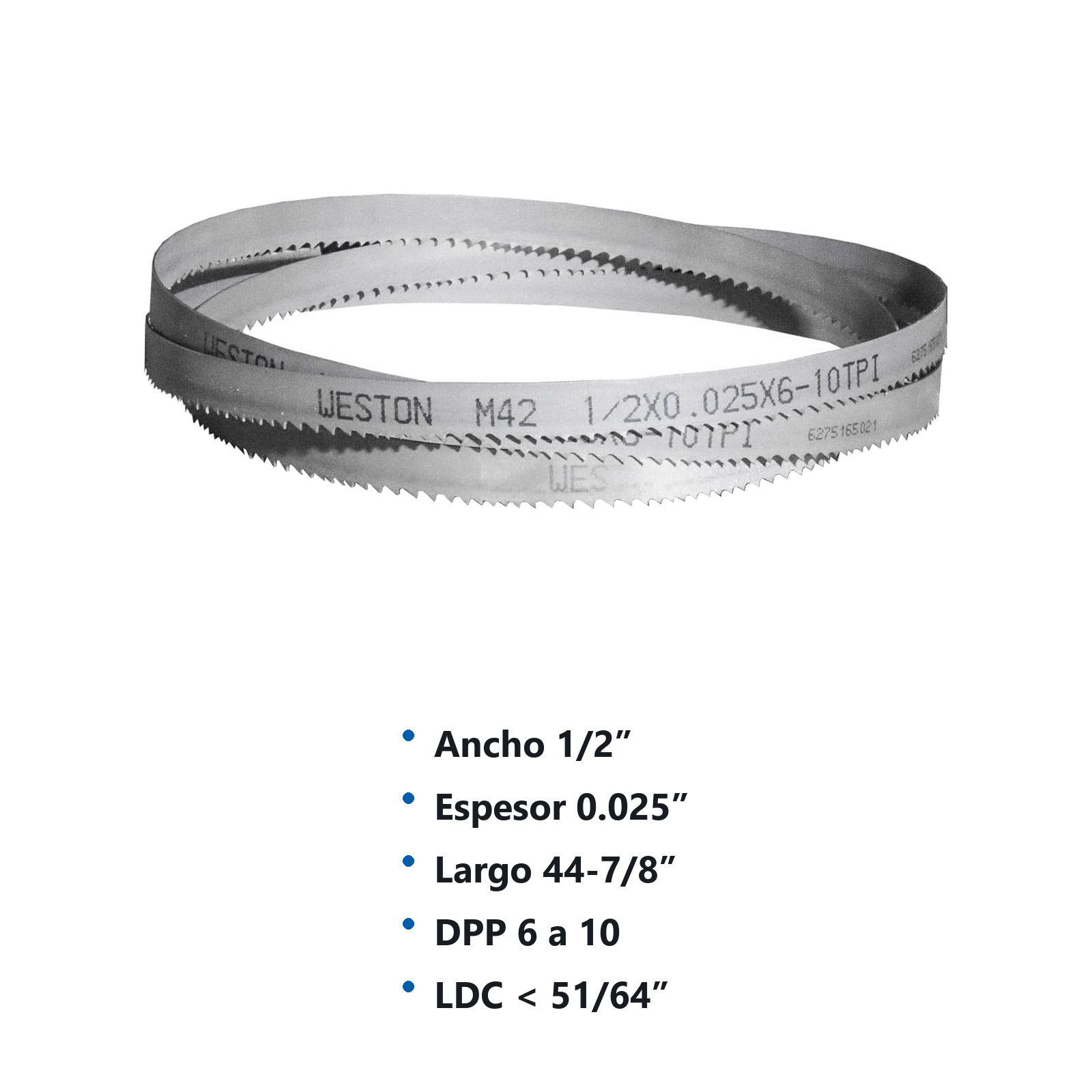 SIERRA CINTA SOLDABLE  1/2 x 0.025 x 44-7/8"   6-10  TPI - Imagen 4