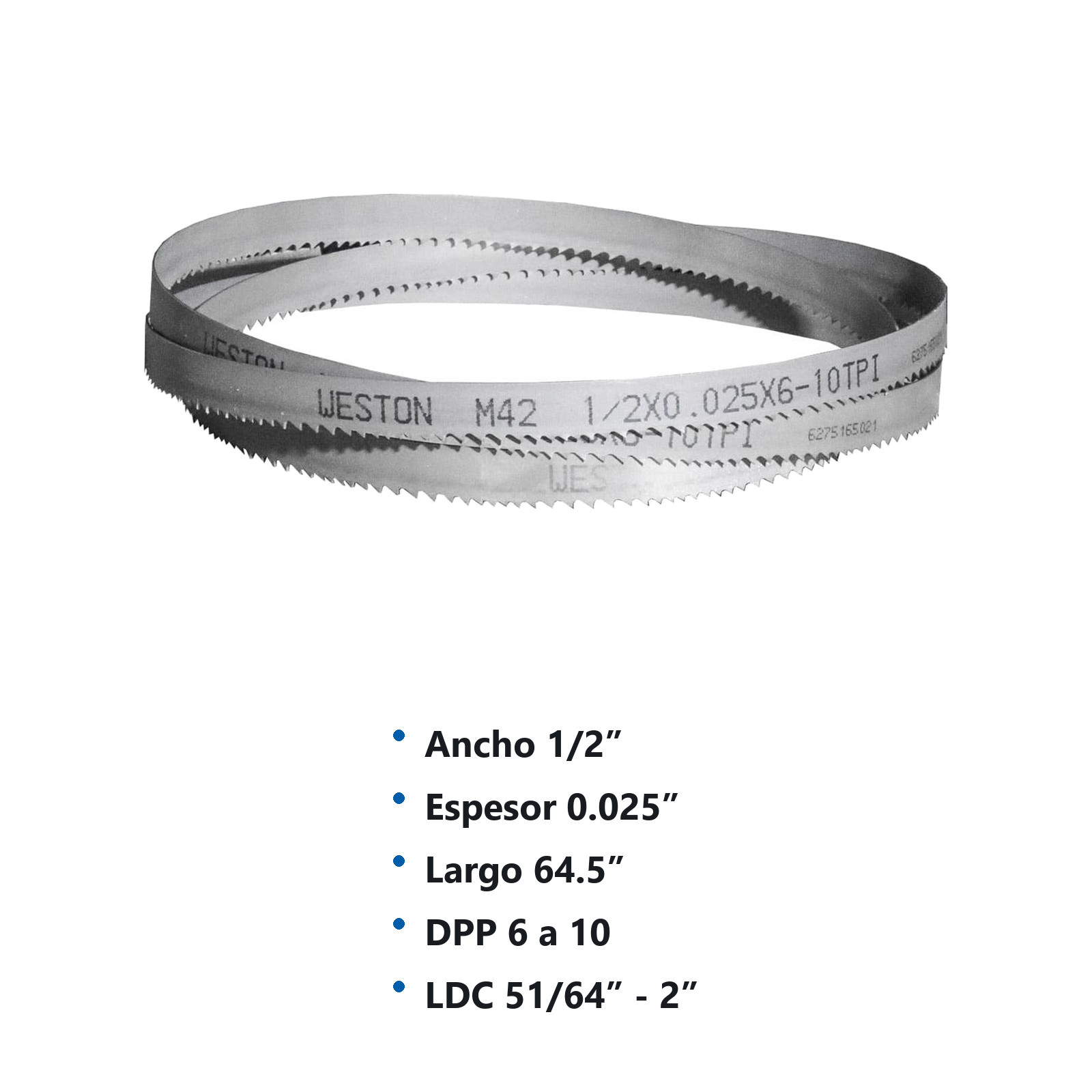 SIERRA CINTA SOLDABLE  1/2 x 0.025 x 64.5"    6 - 10  TPI - Imagen 4