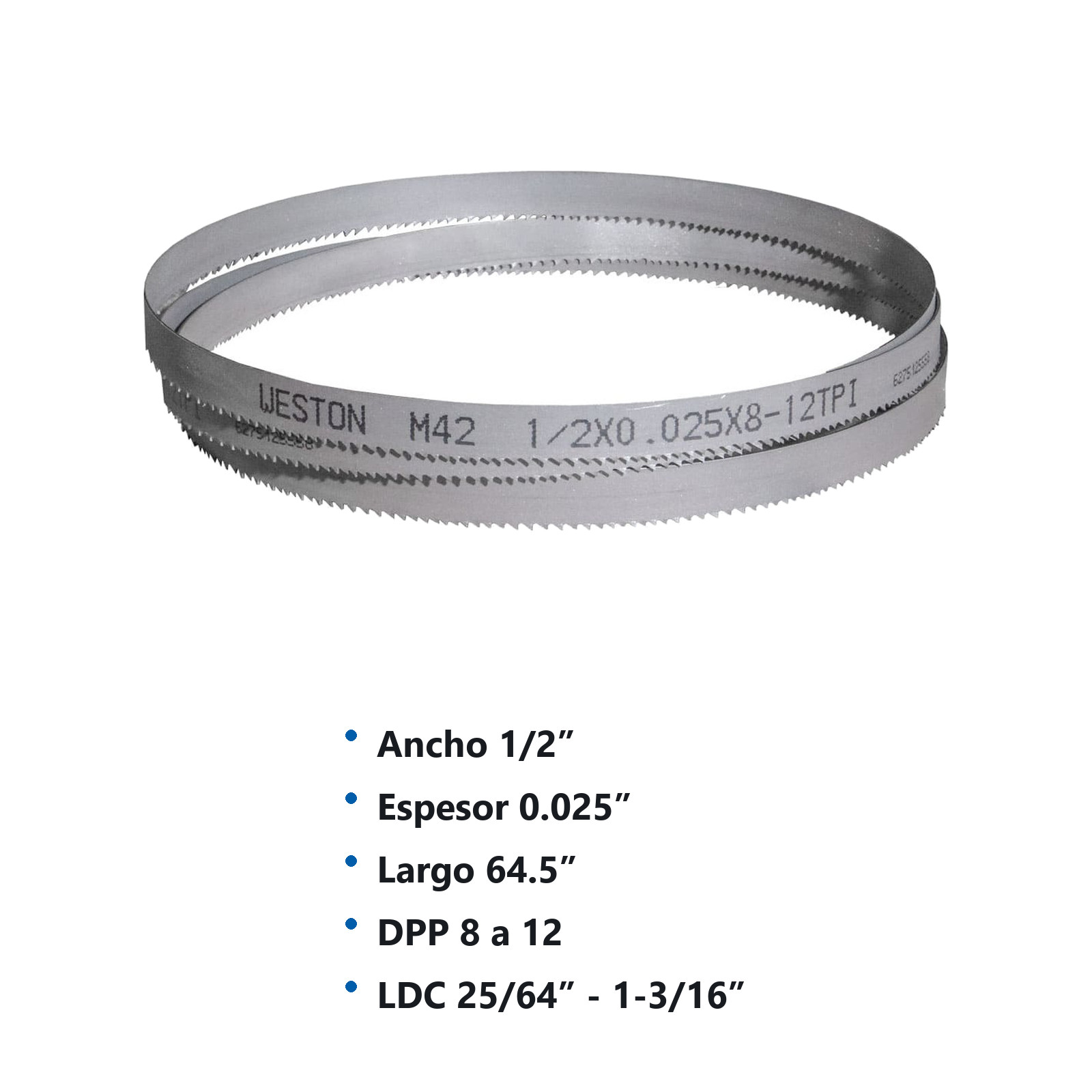 SIERRA CINTA SOLDABLE  1/2 x 0.025 x 64.5"    8 - 12  TPI - Imagen 4