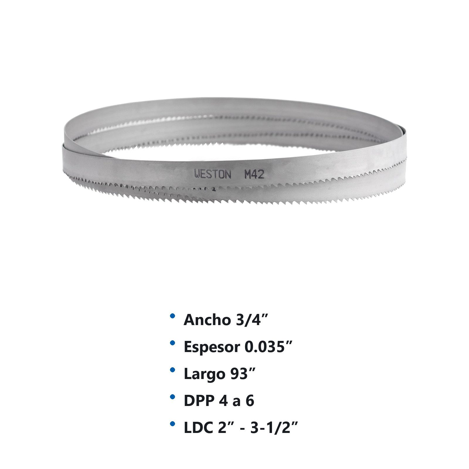 SIERRA CINTA SOLDABLE  3/4 x 0.035 x 93"    4 - 6  TPI - Imagen 4