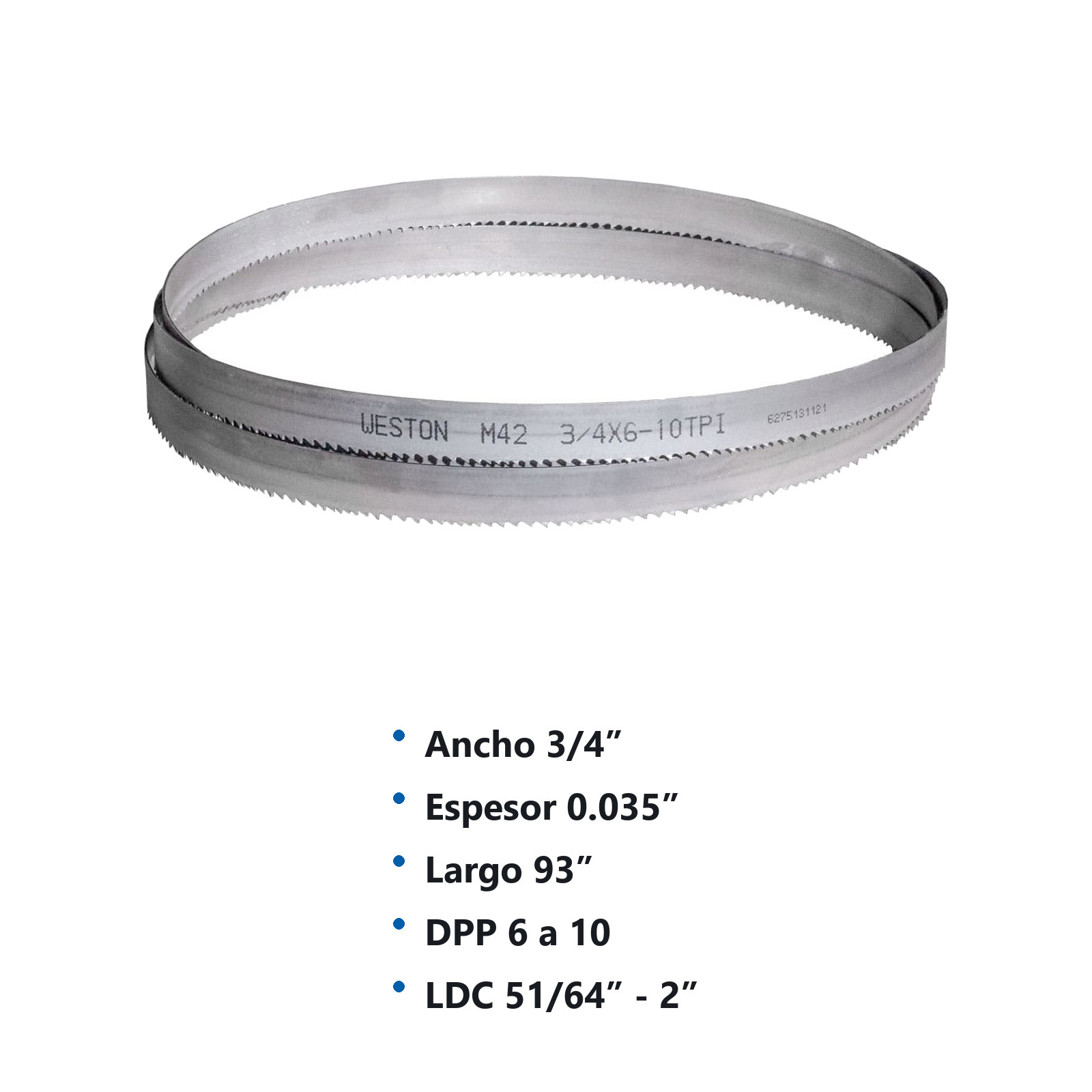 SIERRA CINTA SOLDABLE  3/4 x 0.035 x 93" 6 - 10  TPI - Imagen 4