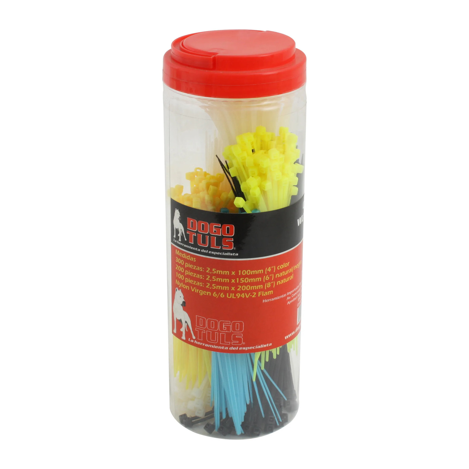 Cintillas Sujetacable en Bote 600 pzas - Paquete 5 Piezas
