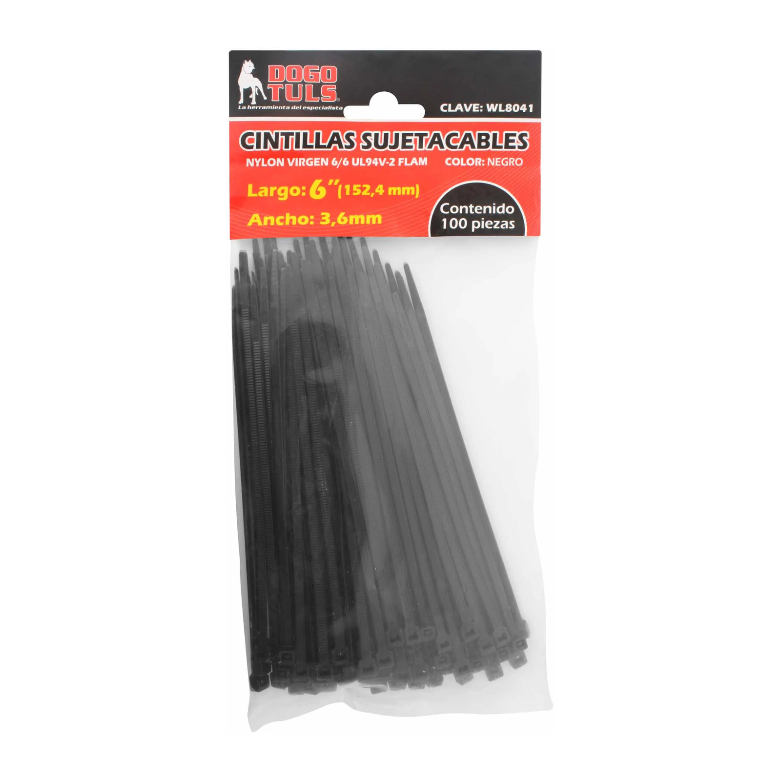 Cintilla Sujetacable Negra 6" - Imagen 2