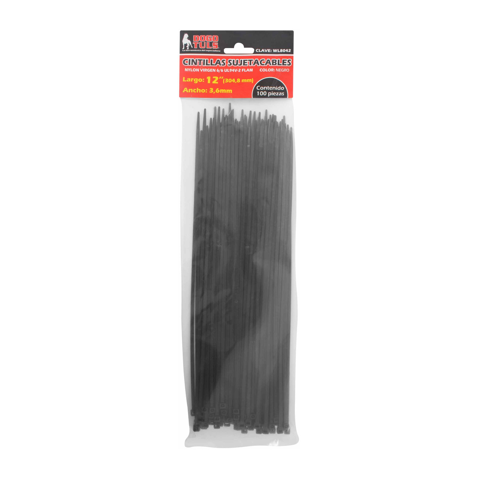 Cintilla Sujetacable Negra 12" - Imagen 2