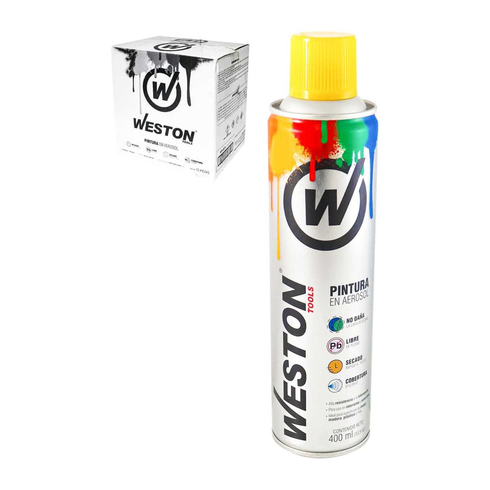 Pintura Aerosol Amarillo Ocre 400 ml Weston