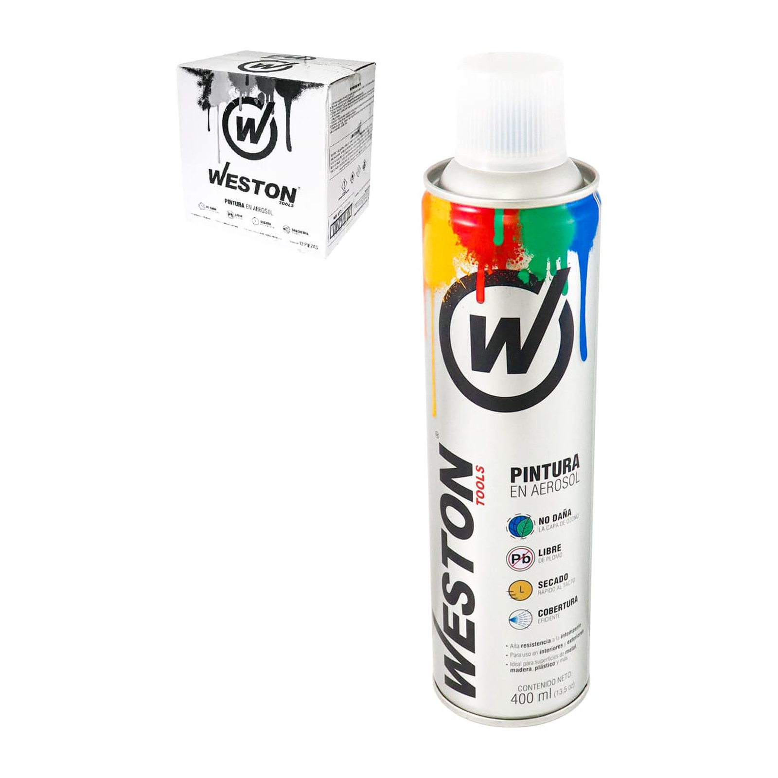 Pintura Aerosol Blanco Mate 400 ml Weston