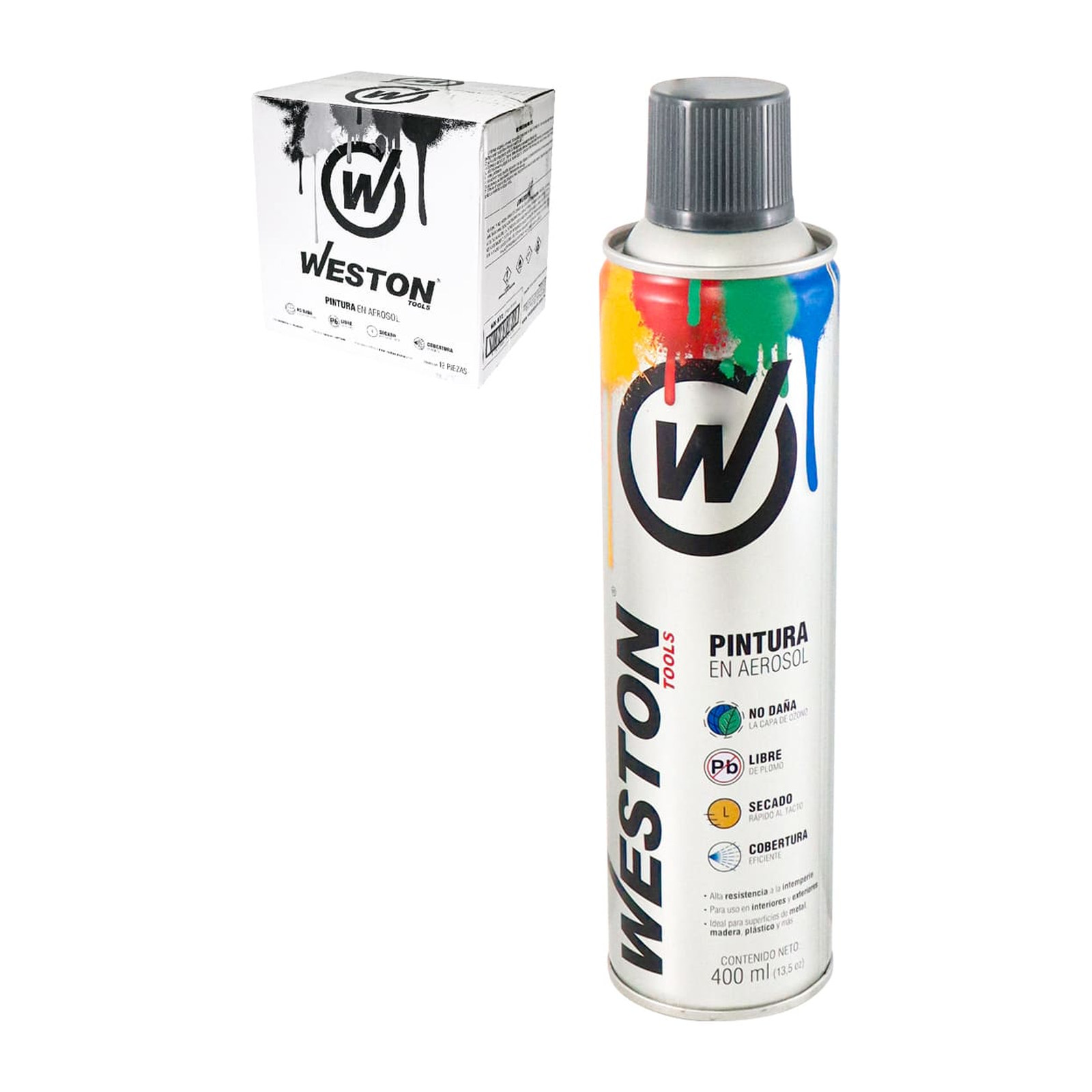 Pintura Aerosol Gris Máquina 400 ml WESTON