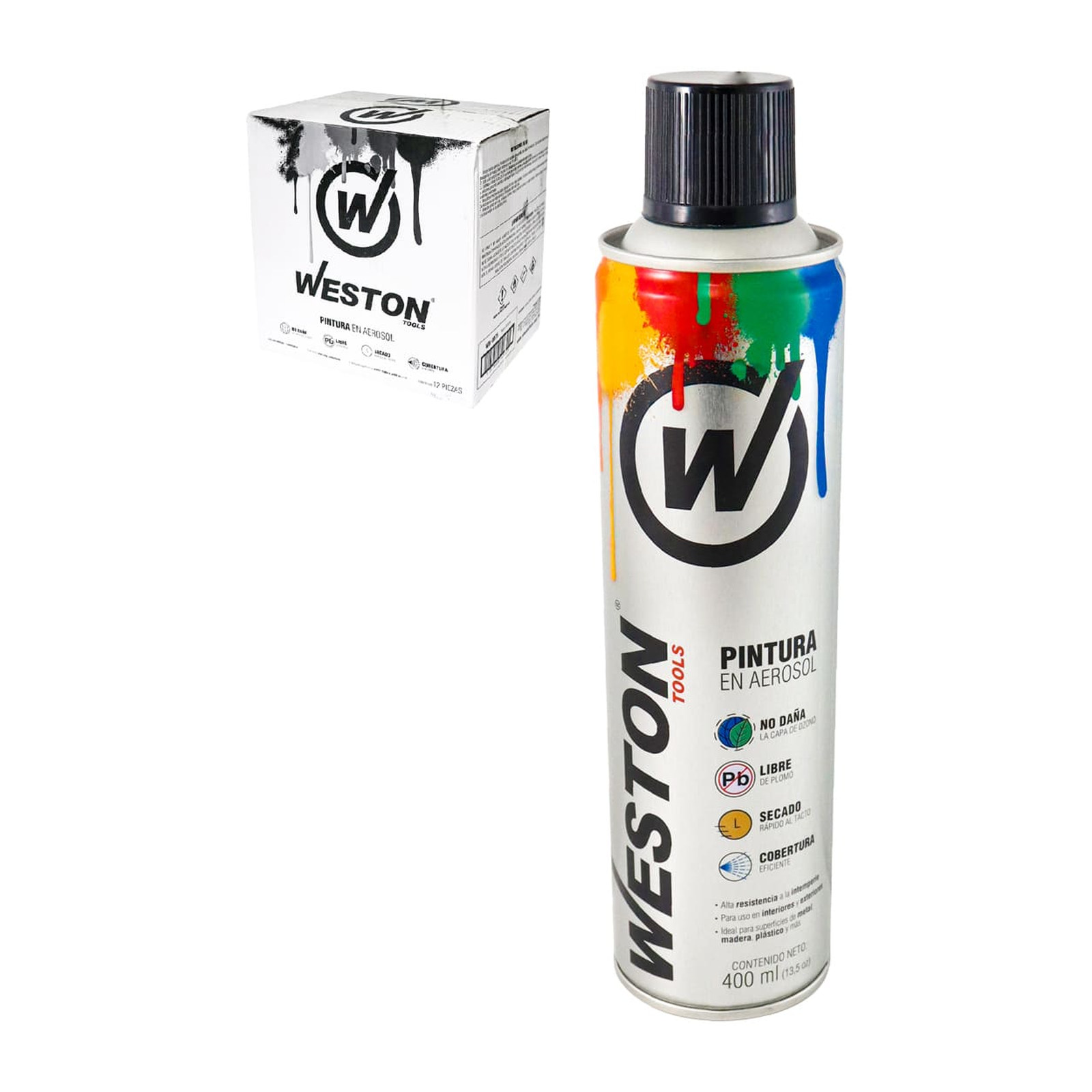 Pintura Aerosol Negro Mate 400 ml WESTON