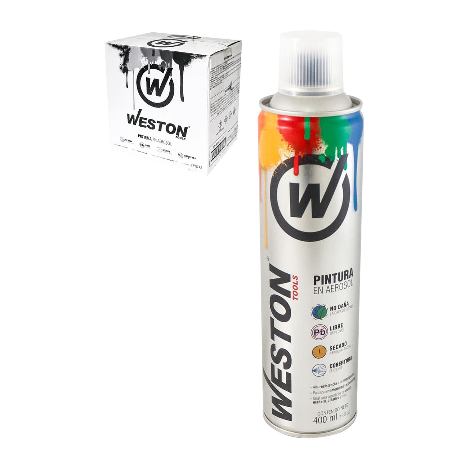Pintura Aerosol Transparente 400 ml Weston