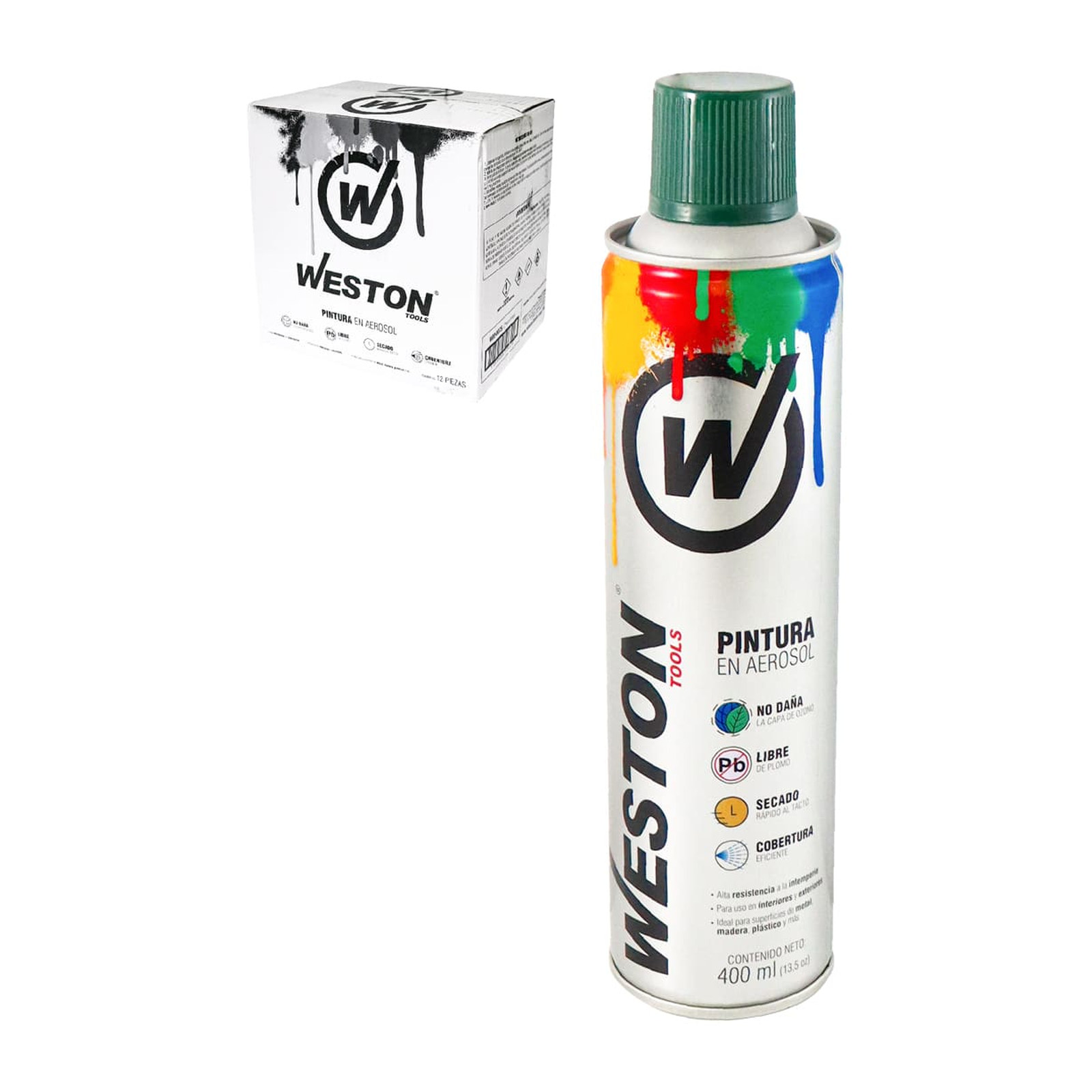 Pintura Aerosol Verde Bosque 400 ml Weston
