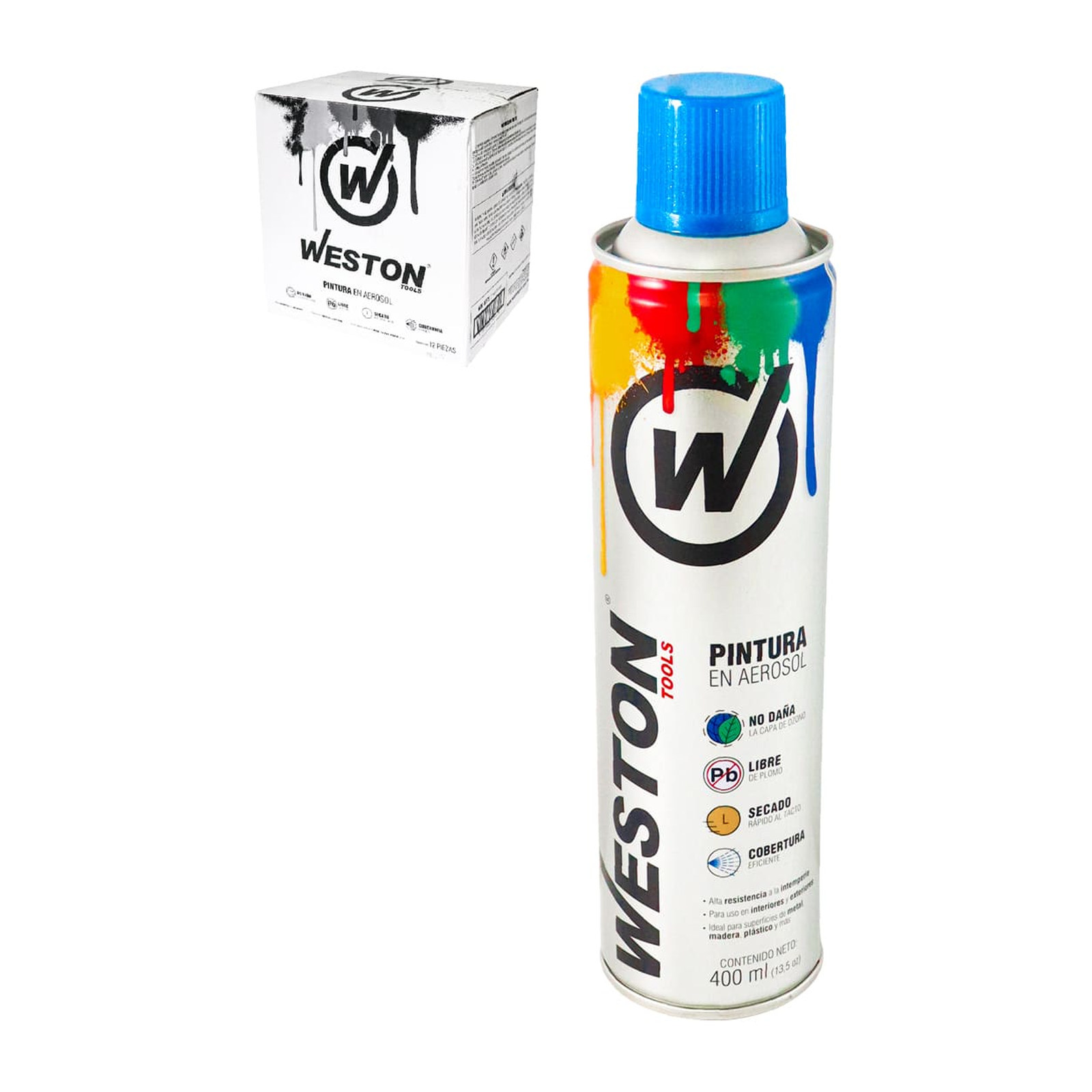 Pintura Aerosol Azul Metálico 400 ml Weston