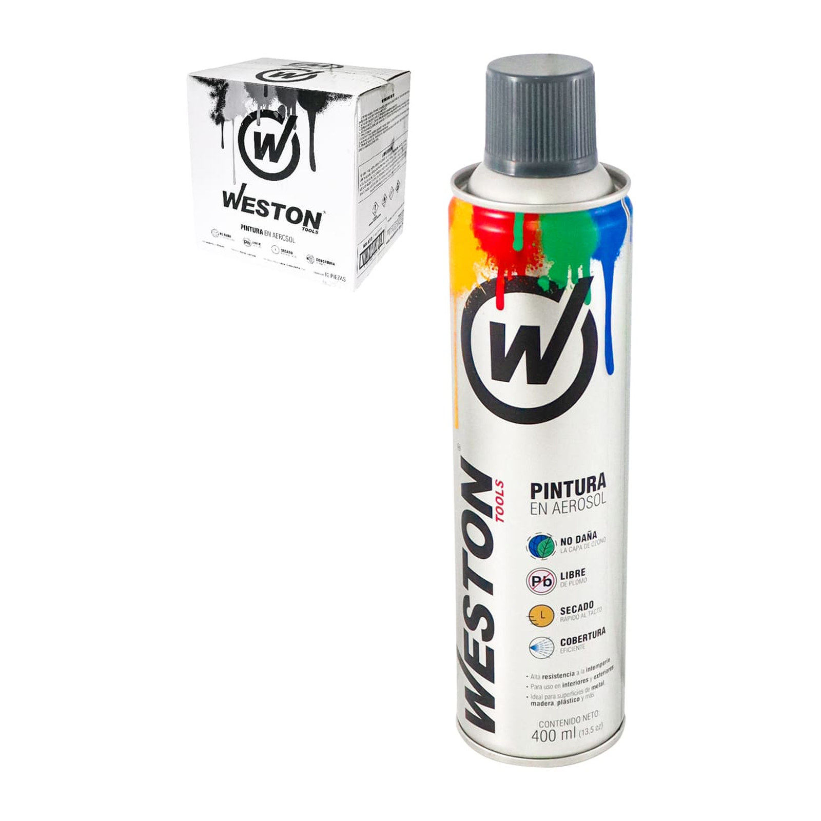 Pintura Aerosol Anticorrosivo Gris 400 ml Weston